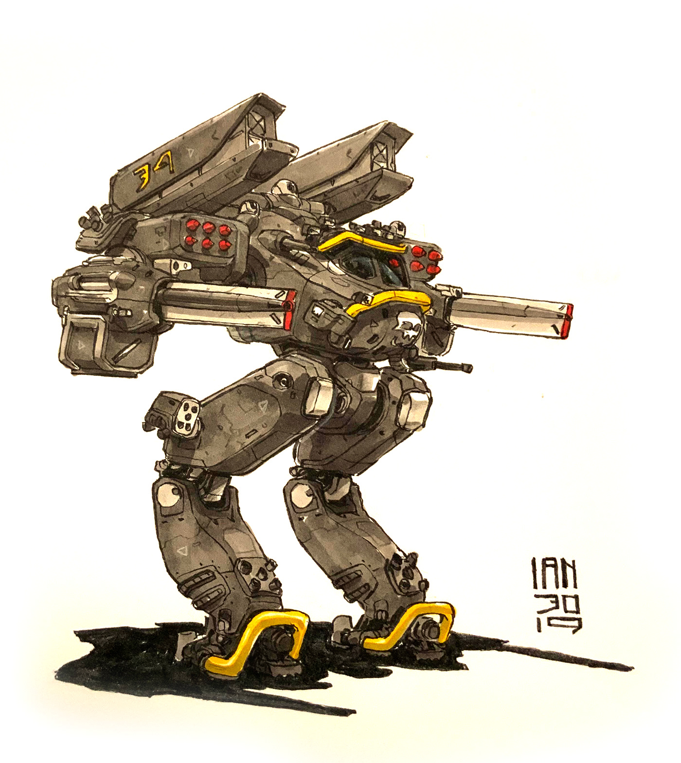 Inktober 2019，Hand drawn，Automobile design，Line，