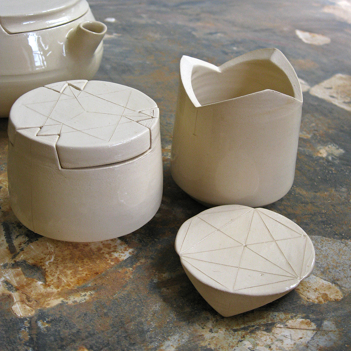 罐子，陶瓷，厨房用品，简约，储存，