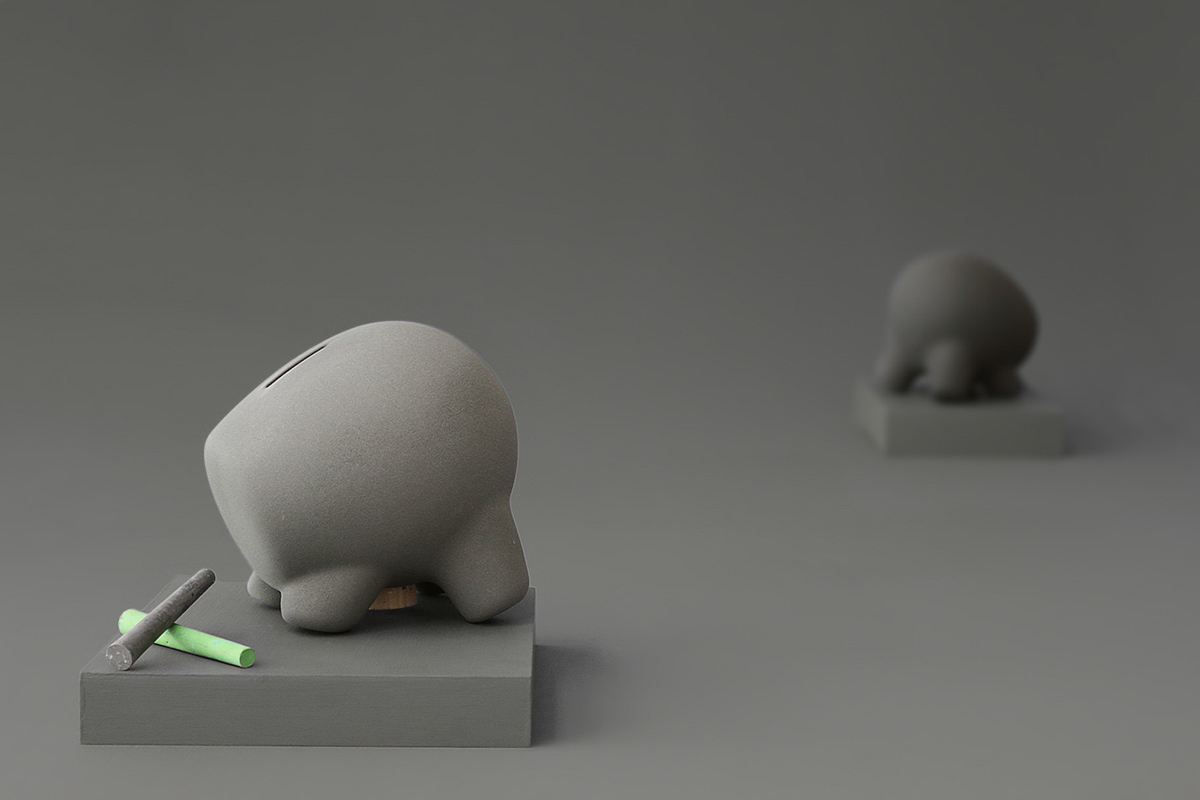 ceramics，children，Piggy bank，