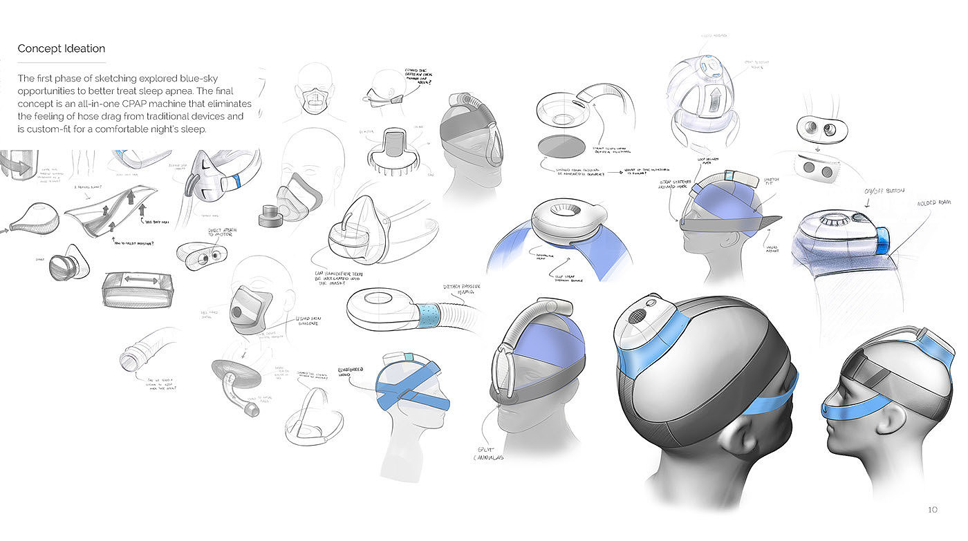 industrial design，Help sleep，breathing，intelligent instrument ，healthy，