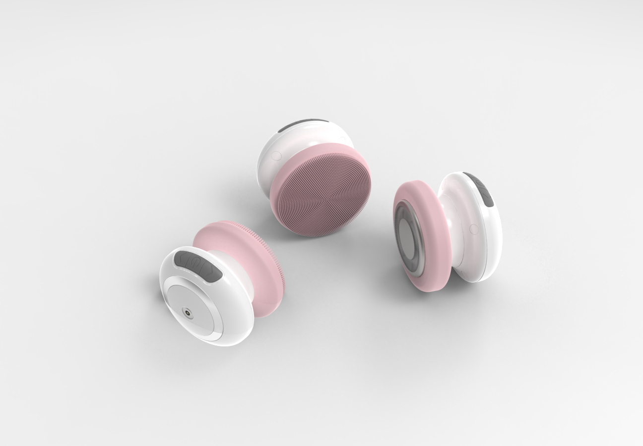 Medical grade silica gel，waterproof，cosmetology，clean，Micro current introduction，Red and blue light care，Switchable brush head，