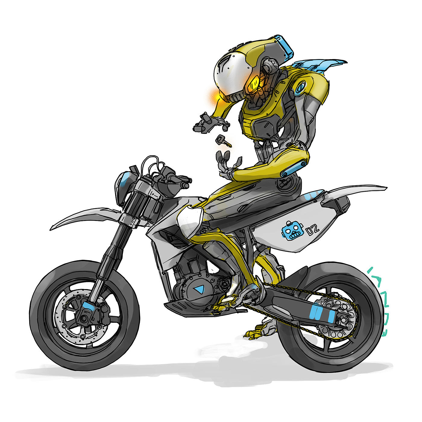 Automobile design，Hand drawn，motorcycle，