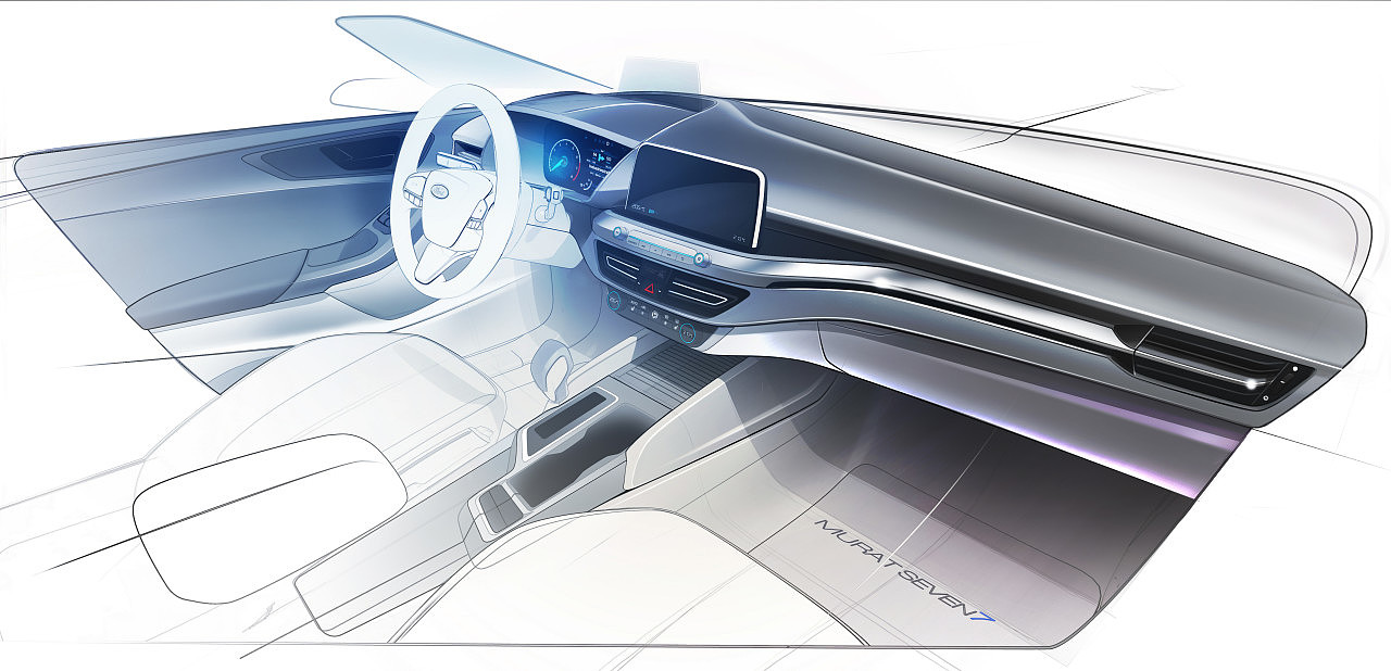 Ford Focus，Hand drawing，Automobile design，