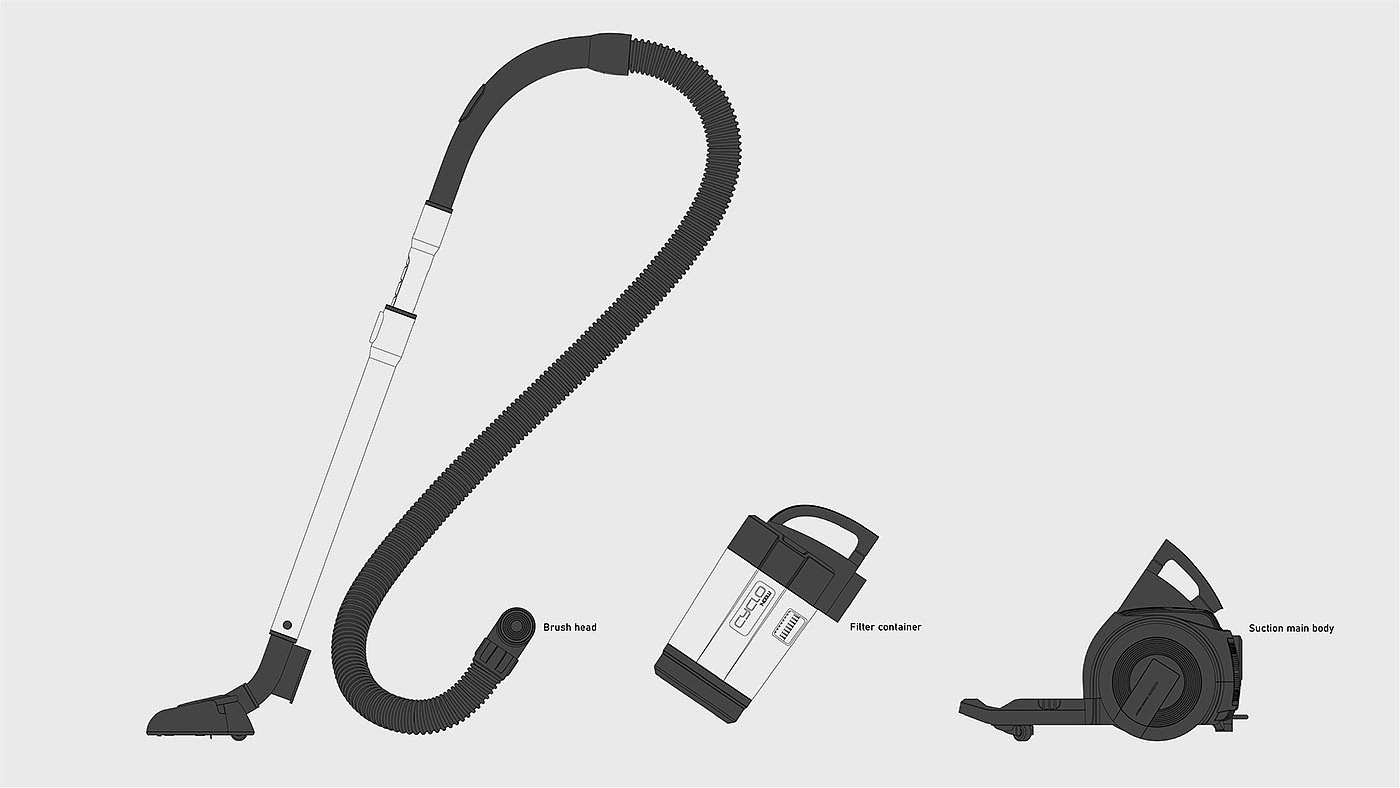 CYCLO，真空吸尘器，造型设计，