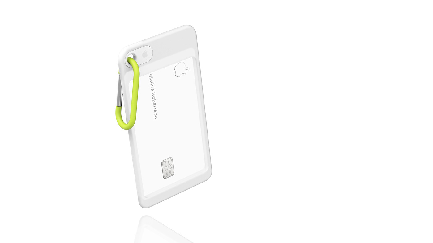 Minimalist design ，white，Credit Card，Apple Card Case，