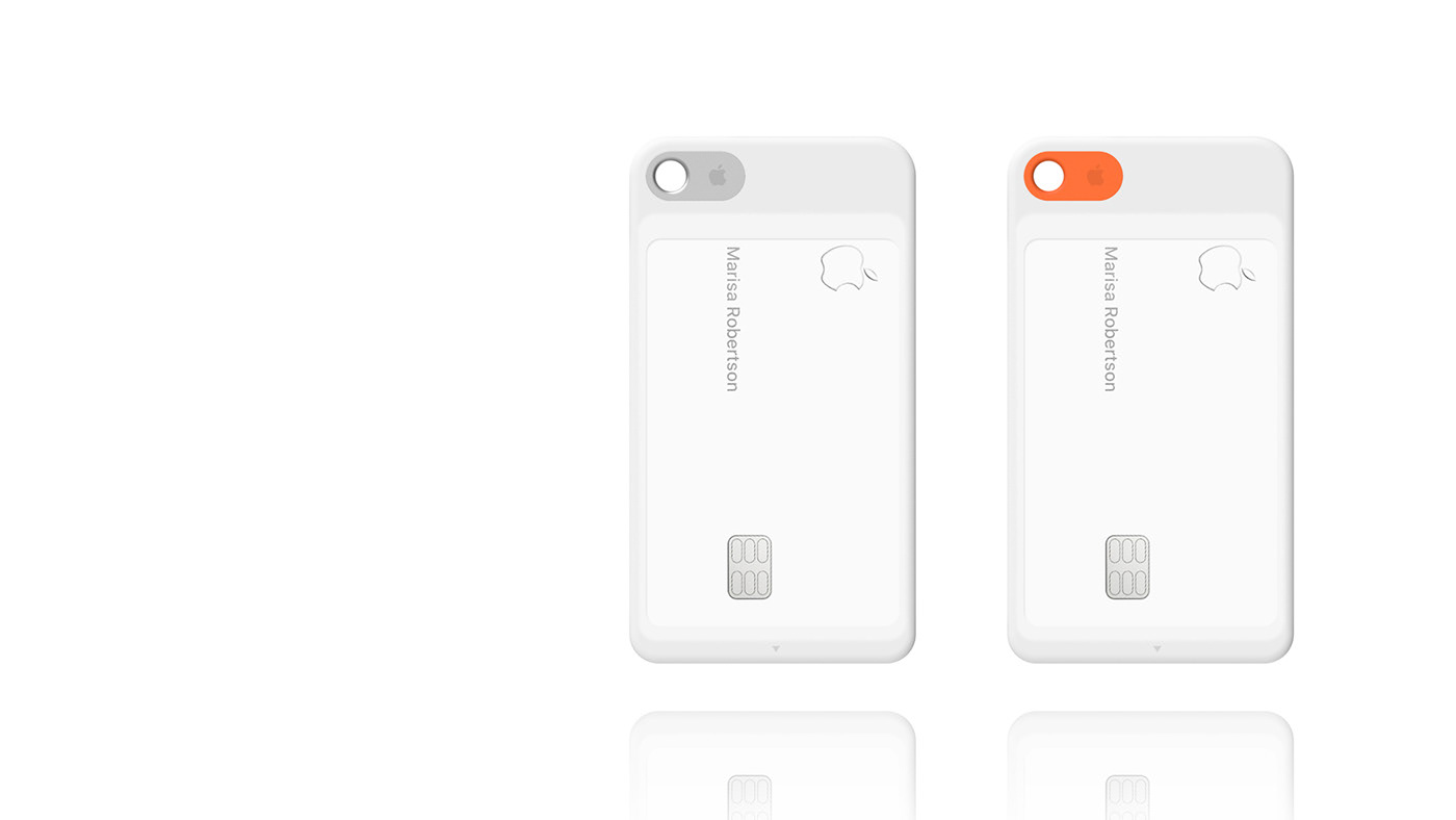 Minimalist design ，white，Credit Card，Apple Card Case，