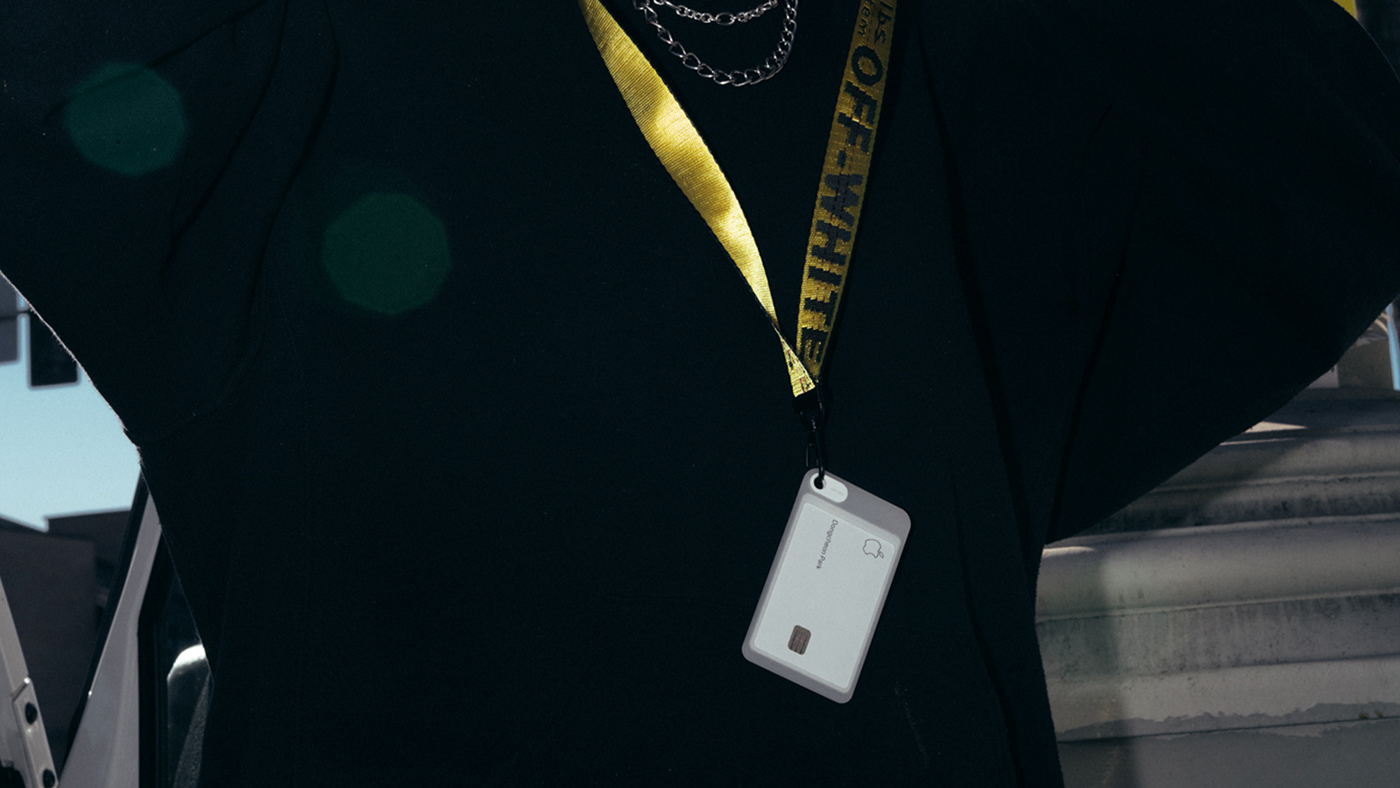 Minimalist design ，white，Credit Card，Apple Card Case，