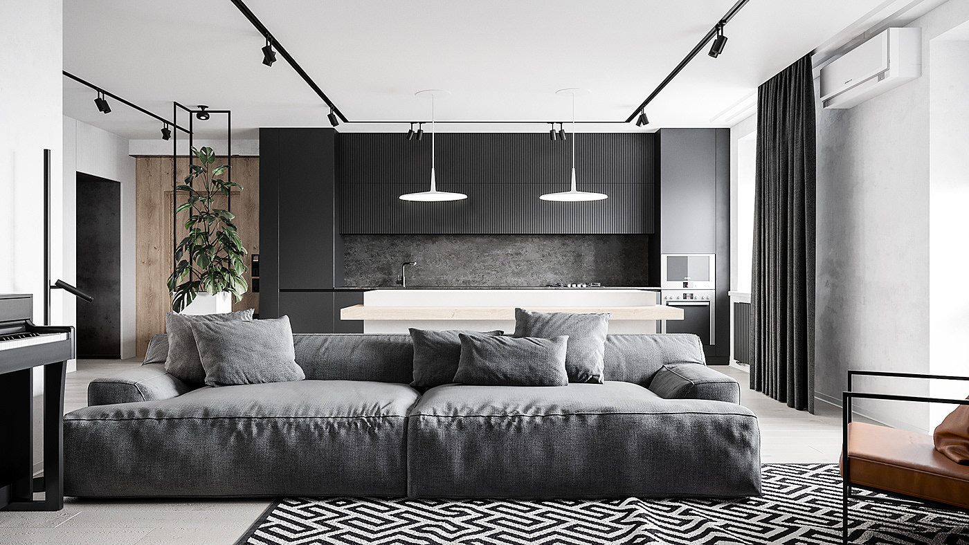 Pearl copper，Interior design，black，