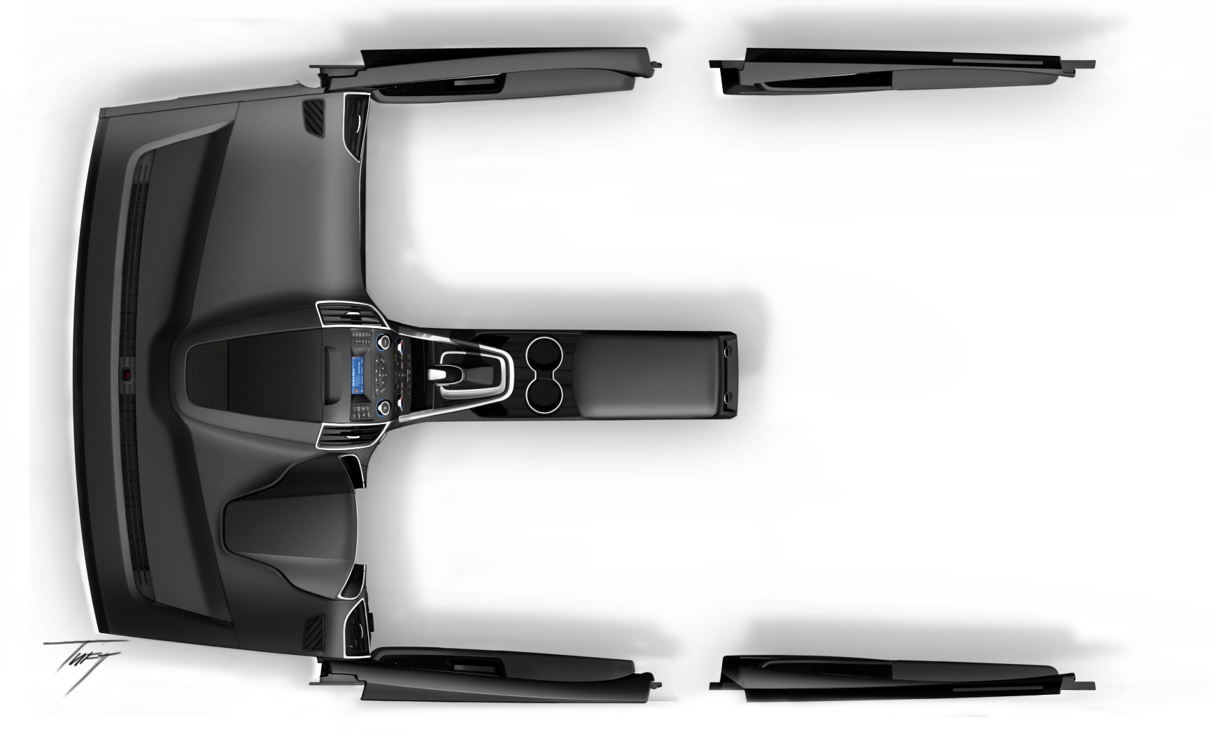 Oil sludge，Interior design，Automobile design，Edge Interior，