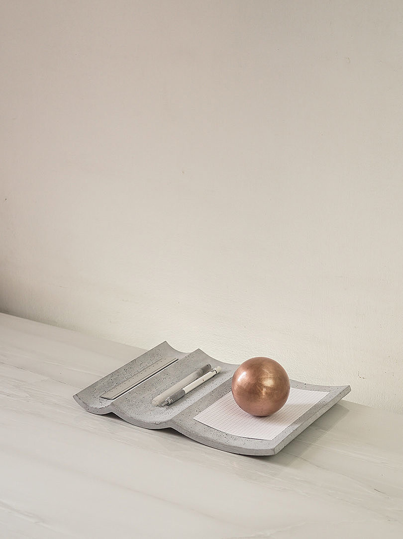 Desktop storage，concrete，Minimalist，