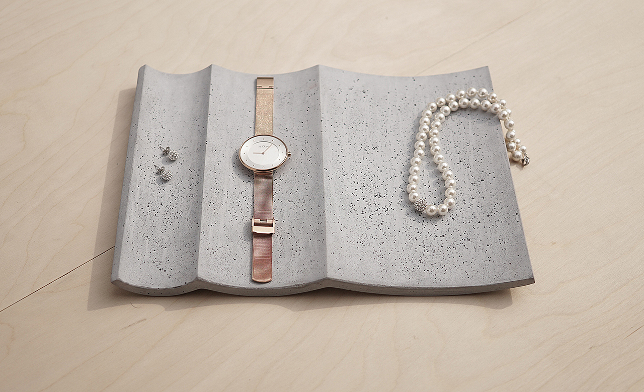 Desktop storage，concrete，Minimalist，