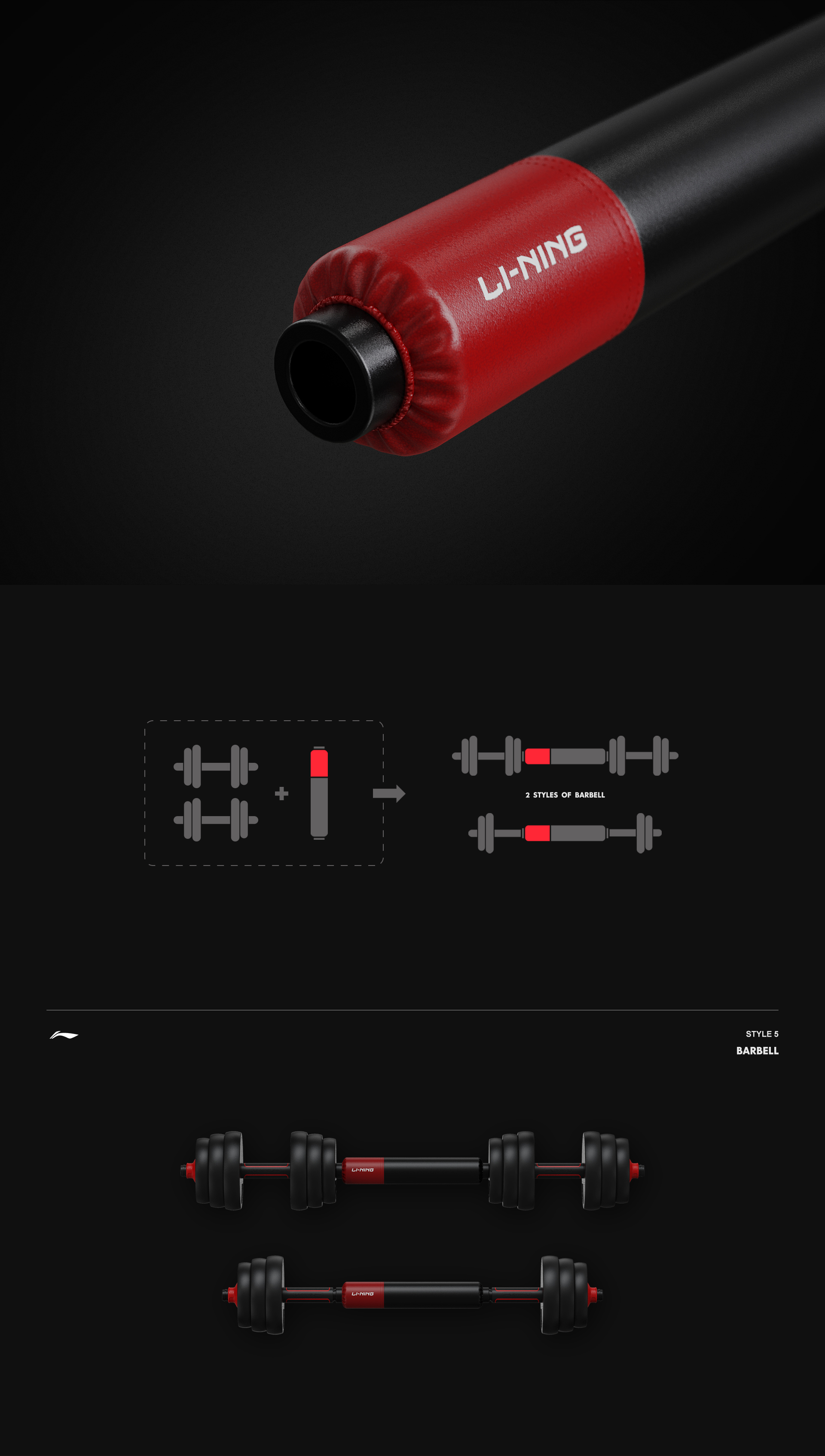 Health exercise，reduce weight，multi-function，Fitness Equipment，Li Ning, China，Kettlebell，barbell，dumbbell，