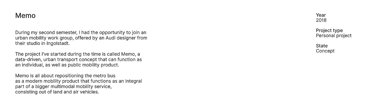 Memo，Urban transportation，multi-function，Combined transport，concept，