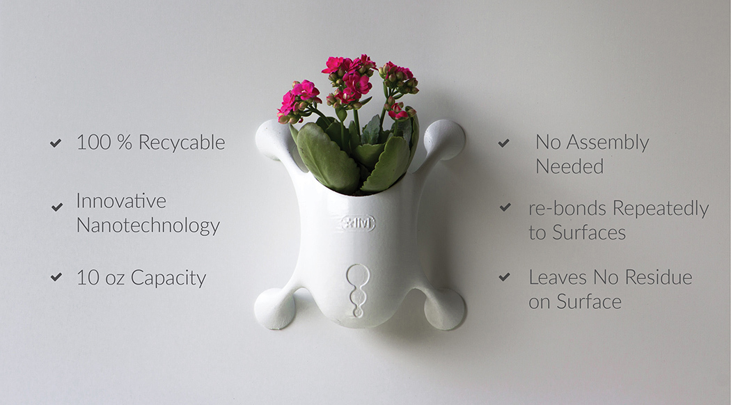 industrial design，Portable flowerpot，Four micro suction pads，Fixed to window，