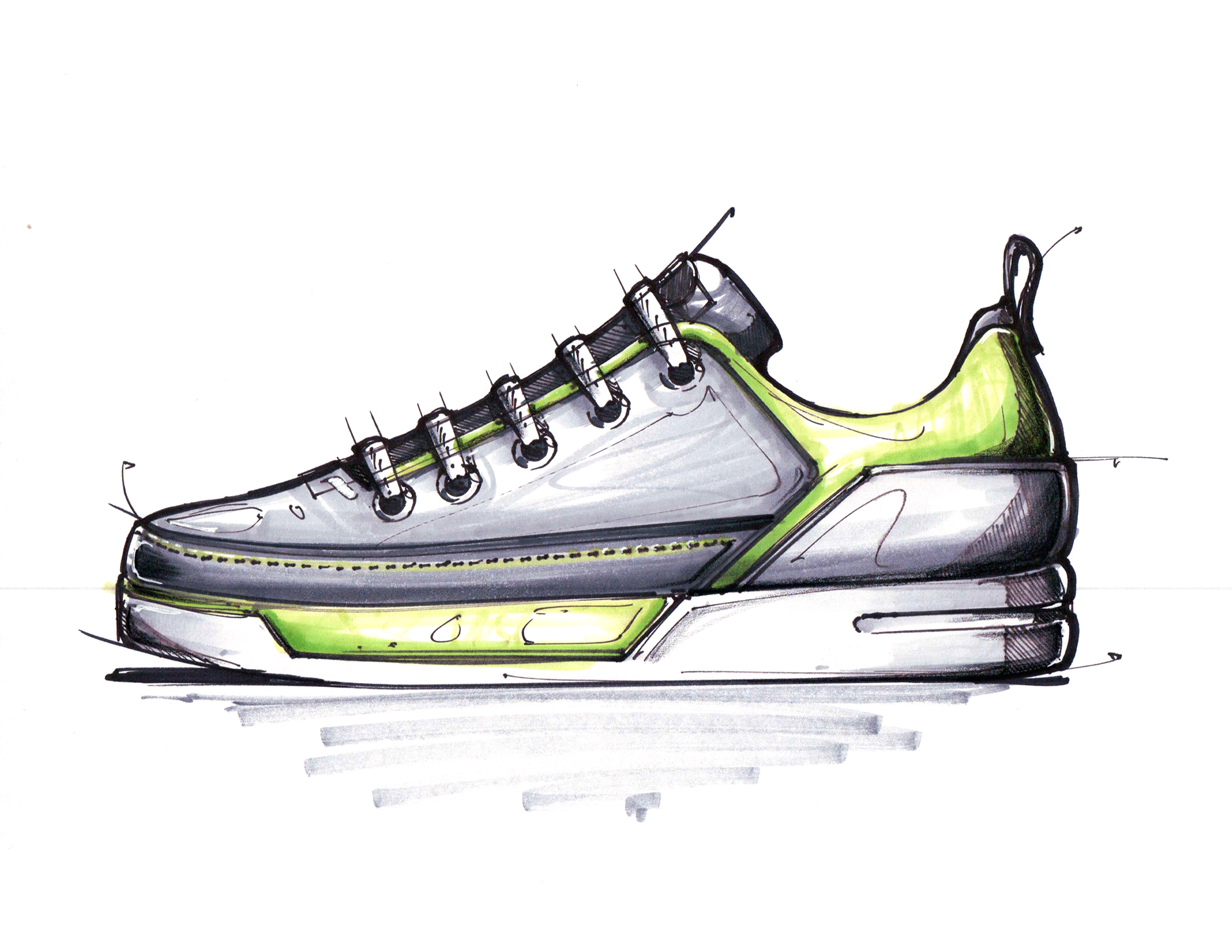 运动鞋-手绘效果图|工业/产品|生活用品|Zsen_zZ - 原创作品 - 站酷 (ZCOOL)