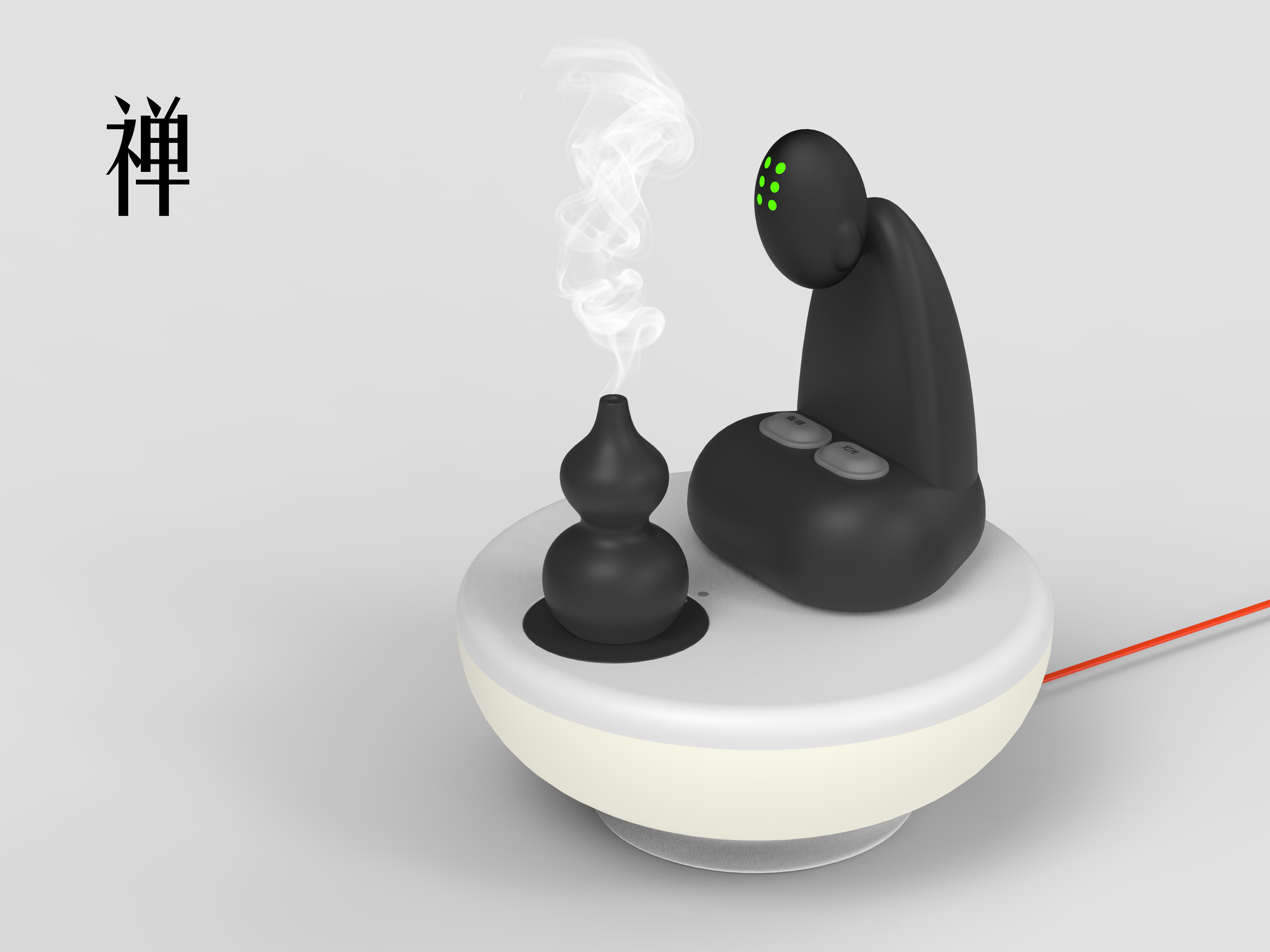 Aromatherapy machine，Humidifier，Night light，Zen，Buddhist mood，Buddhism，gourd，bowl，
