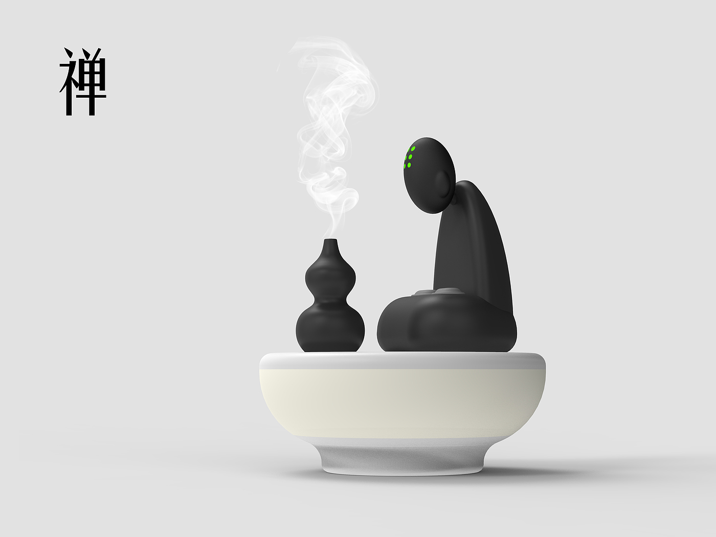 Aromatherapy machine，Humidifier，Night light，Zen，Buddhist mood，Buddhism，gourd，bowl，