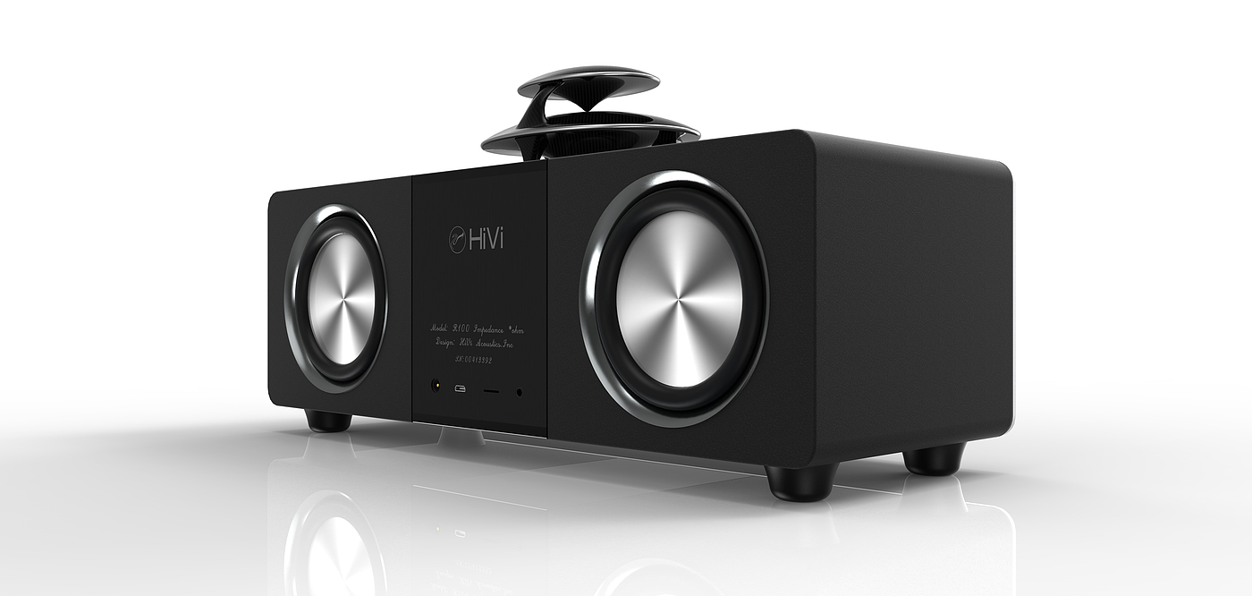 2.0 stereo，Double layer treble design，Round screen design，Advanced black and white gray design，Aluminum plate alloy process，Mesh design of audio aluminum plate，360 ° diffuse treble，