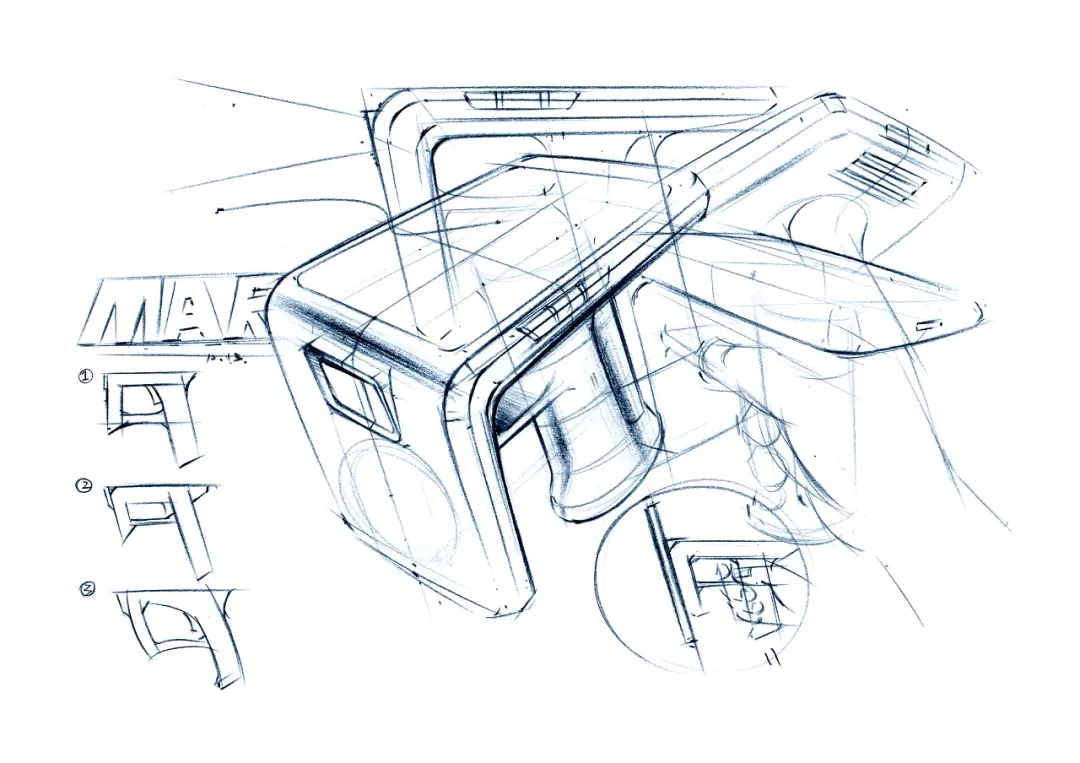 Hand drawn renderings，Hand drawn for postgraduate entrance examination，Hand drawn product design，Marker rendering，