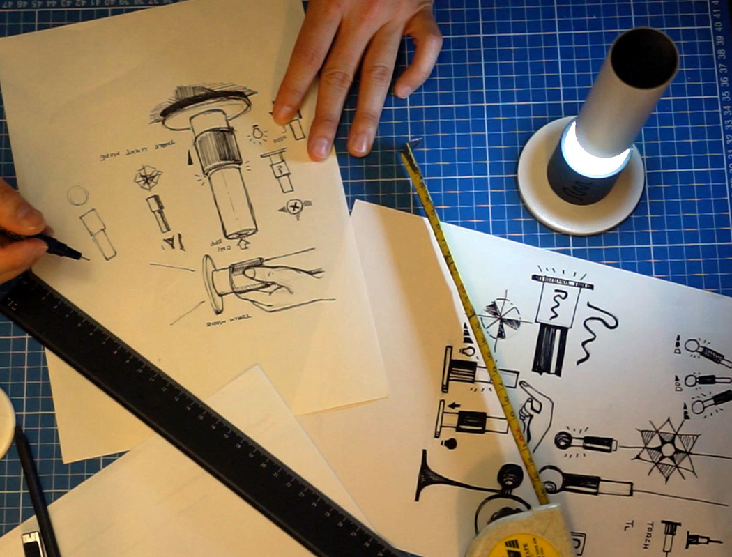 industrial design，Desk lamp and flashlight in one，multi-function，practicability，