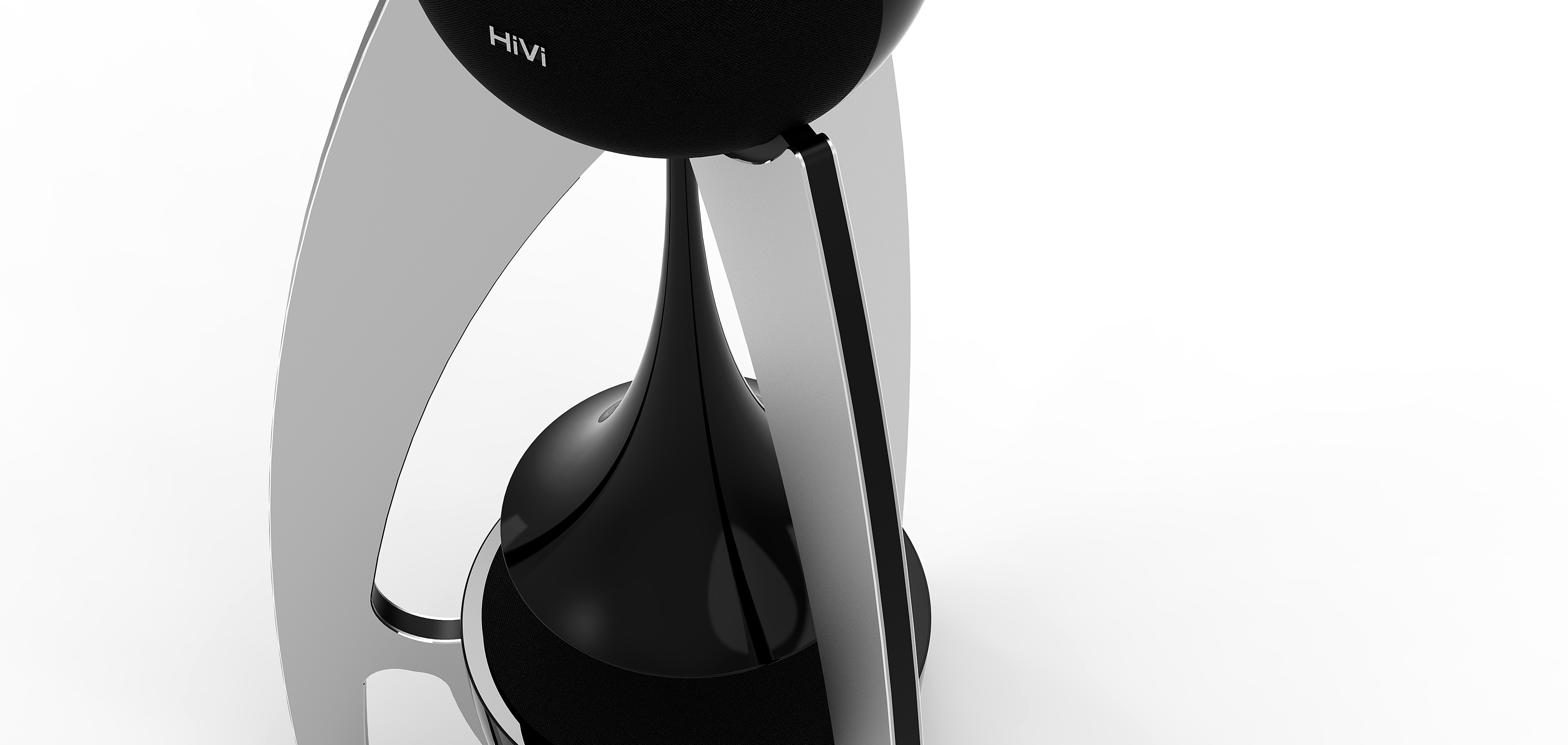 Sense of science and technology，Black and white gray，alien，avant-garde design ，Modern sound design，