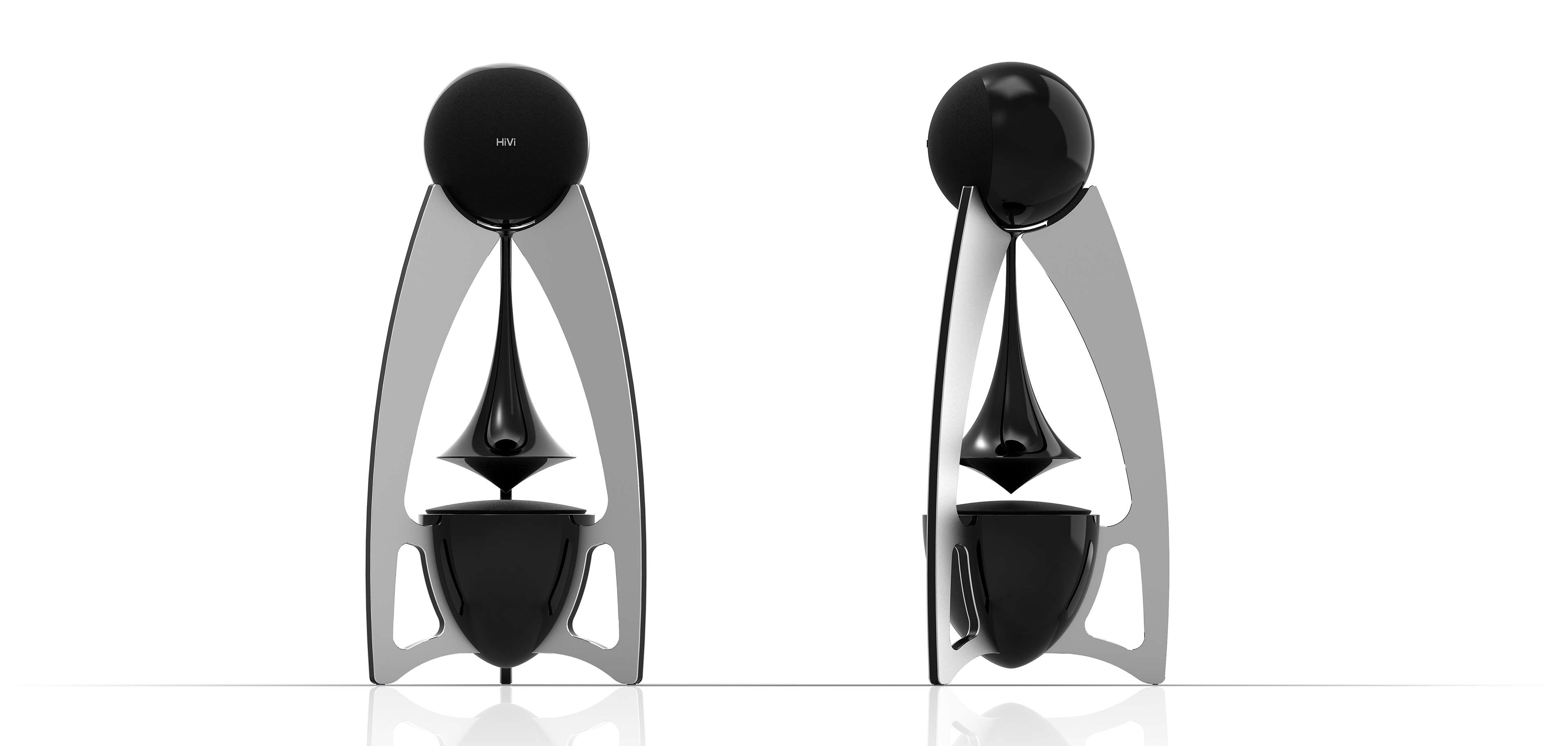 Sense of science and technology，Black and white gray，alien，avant-garde design ，Modern sound design，