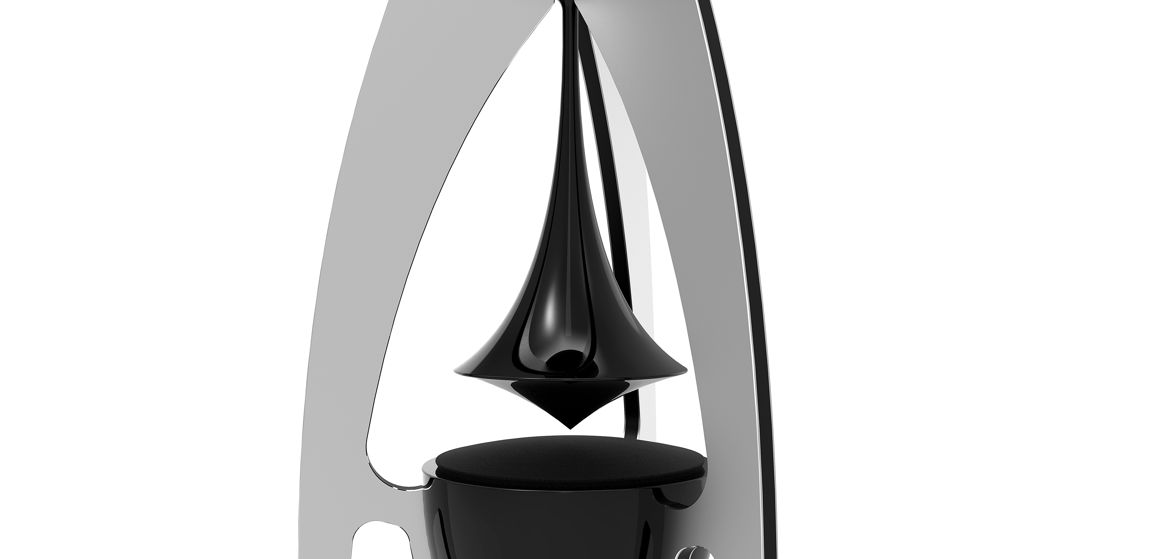 Sense of science and technology，Black and white gray，alien，avant-garde design ，Modern sound design，