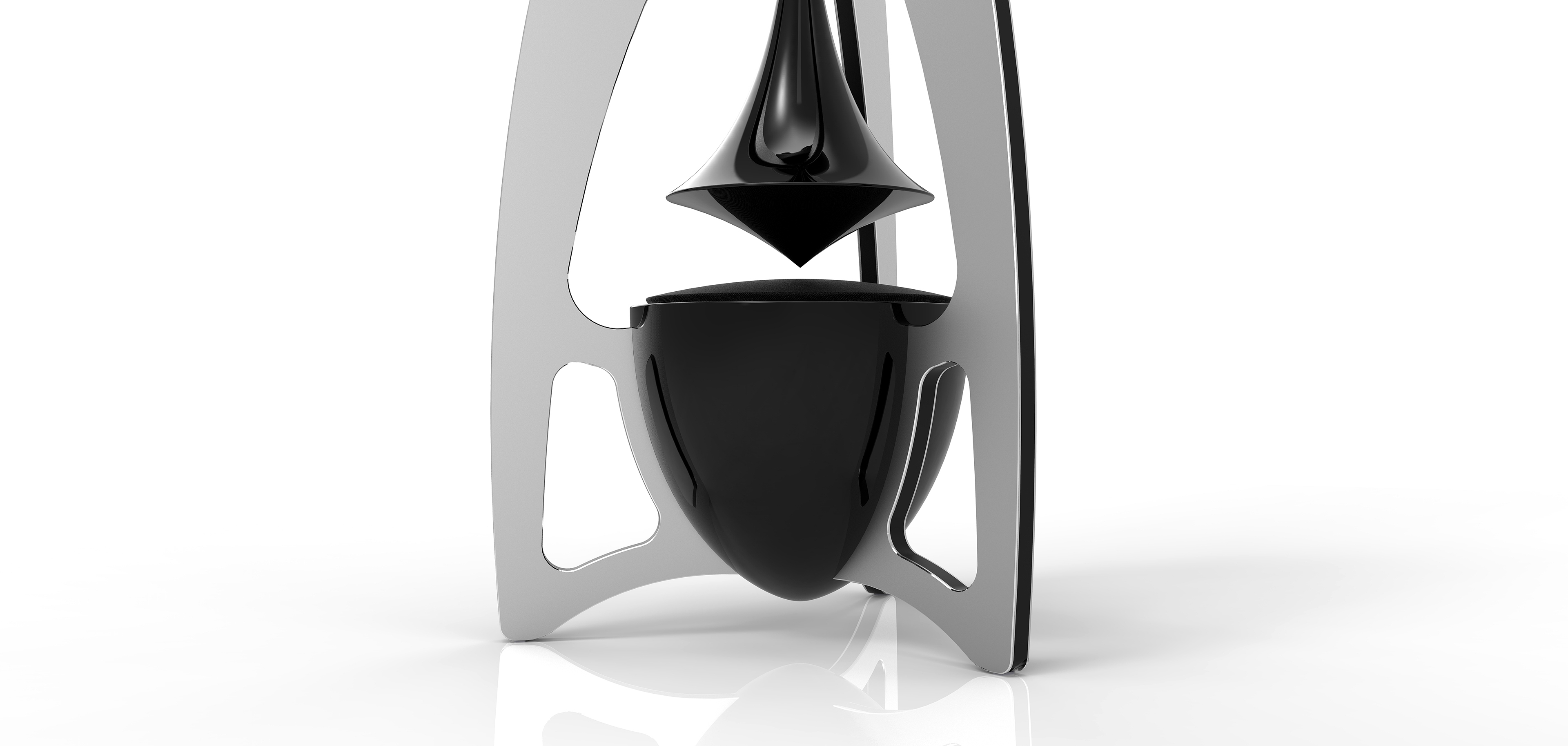 Sense of science and technology，Black and white gray，alien，avant-garde design ，Modern sound design，