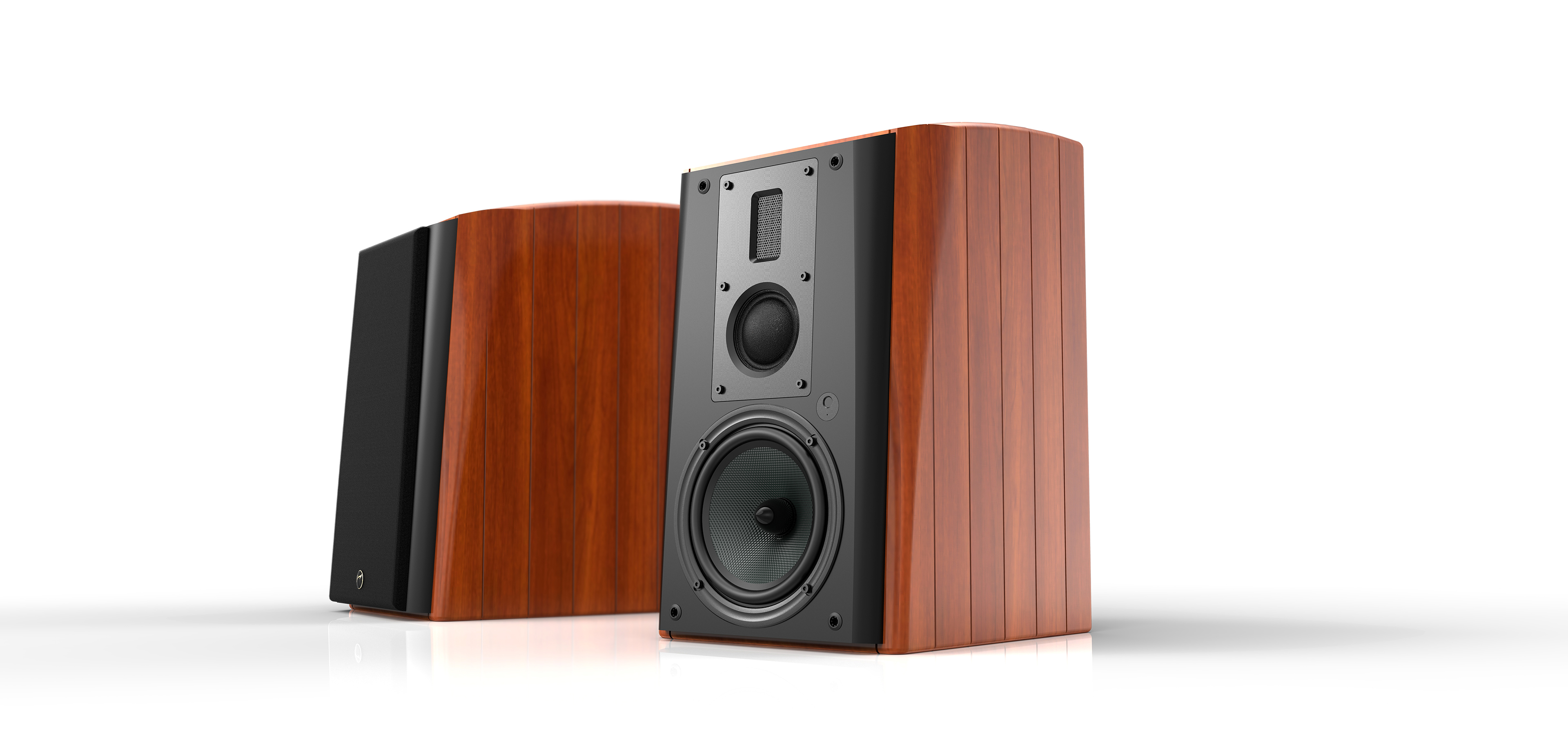 Log solid wood design，Three frequency division design，Explosion diagram，Audio hand drawing，Exploded view of horn unit，