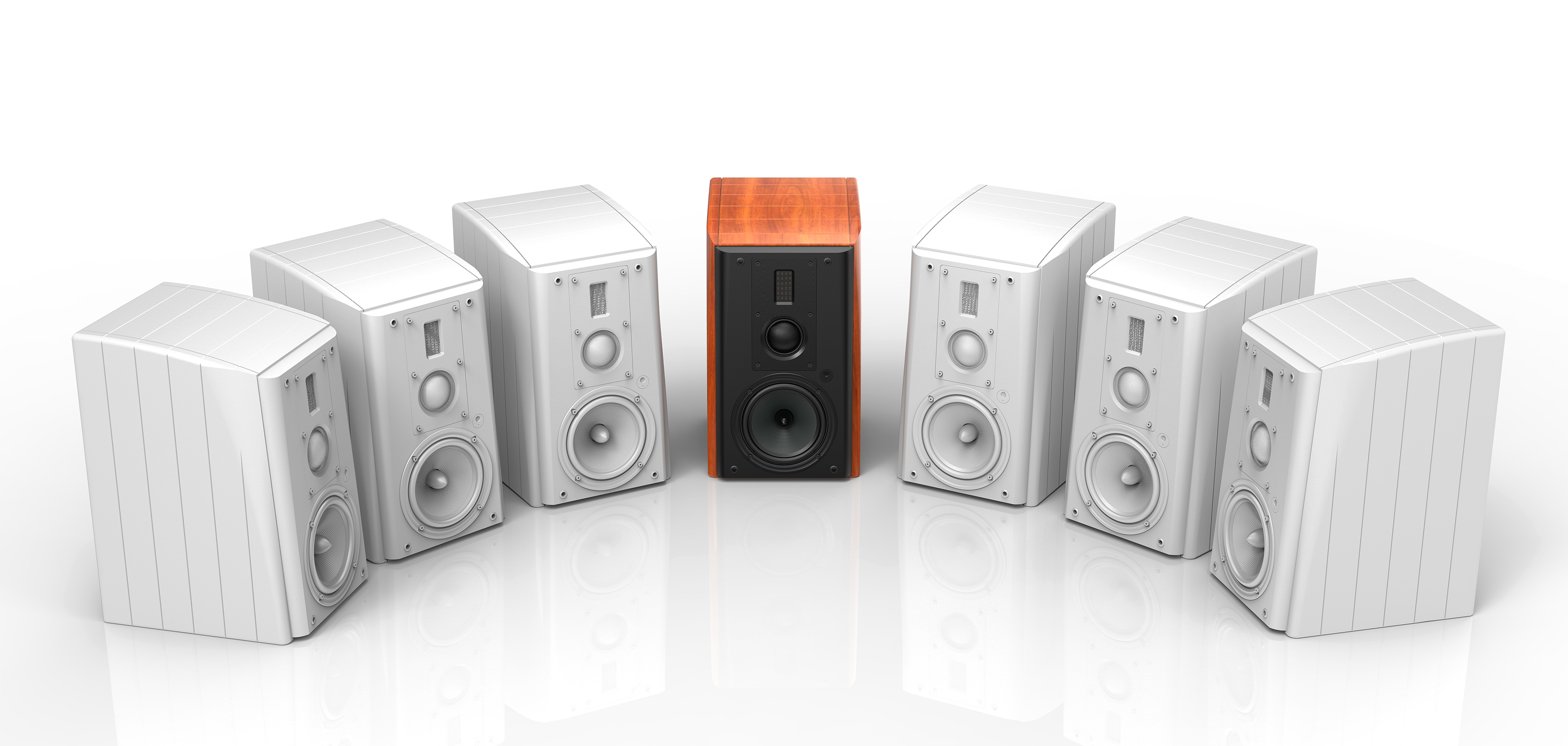 Log solid wood design，Three frequency division design，Explosion diagram，Audio hand drawing，Exploded view of horn unit，