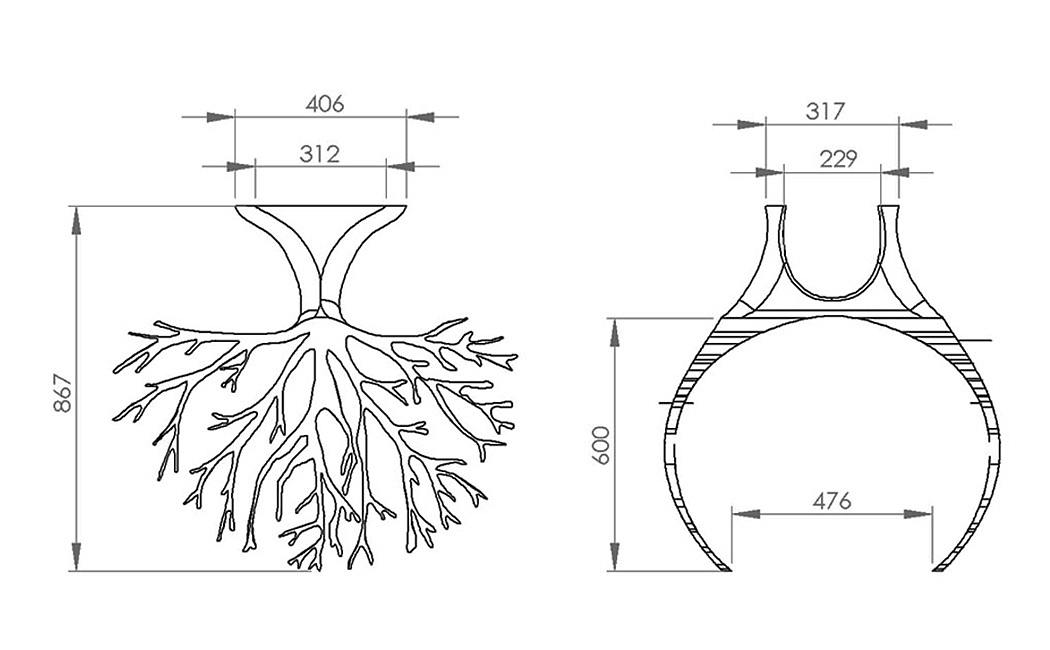 industrial design，An inverted tree，Oil fume，Purified air，