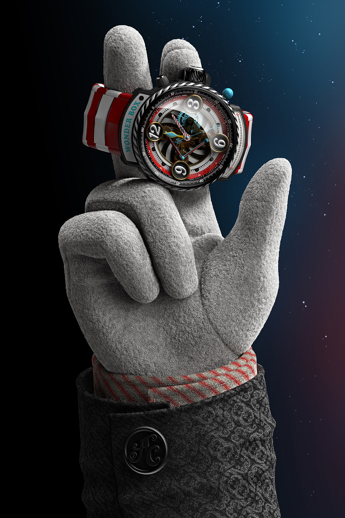 Wrist watch，Majestic，3d，modeling，