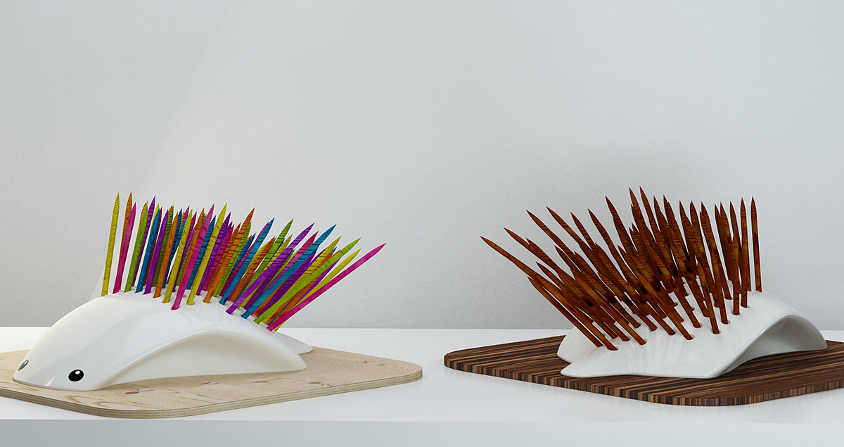 Porcupine，ceramics，Pencil barrel，