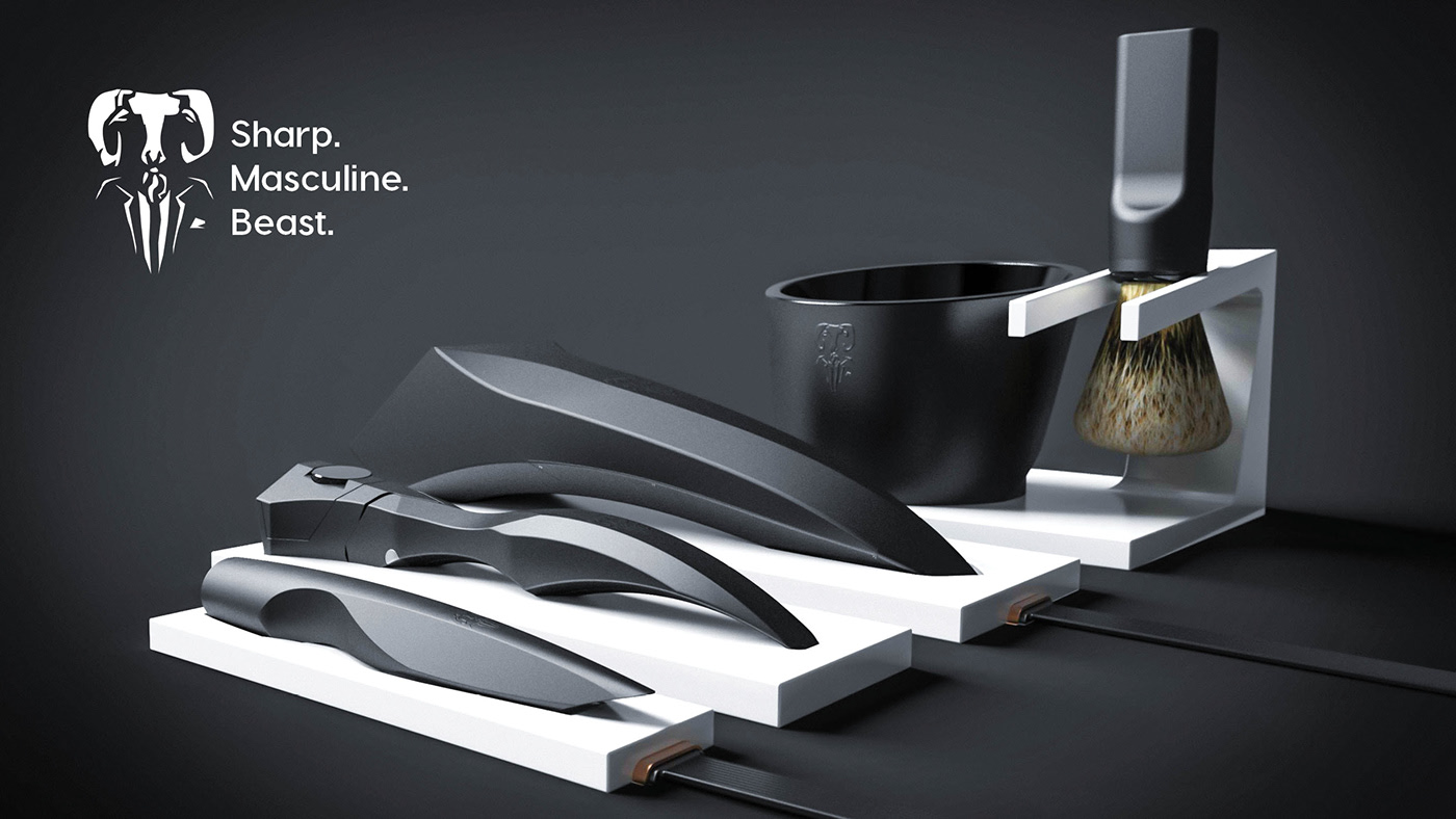 man，cosmetology，razor，