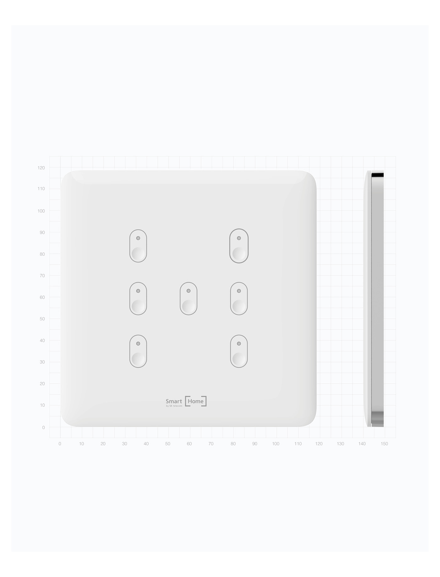 Light Switch，Intelligent switch，Home design，white，