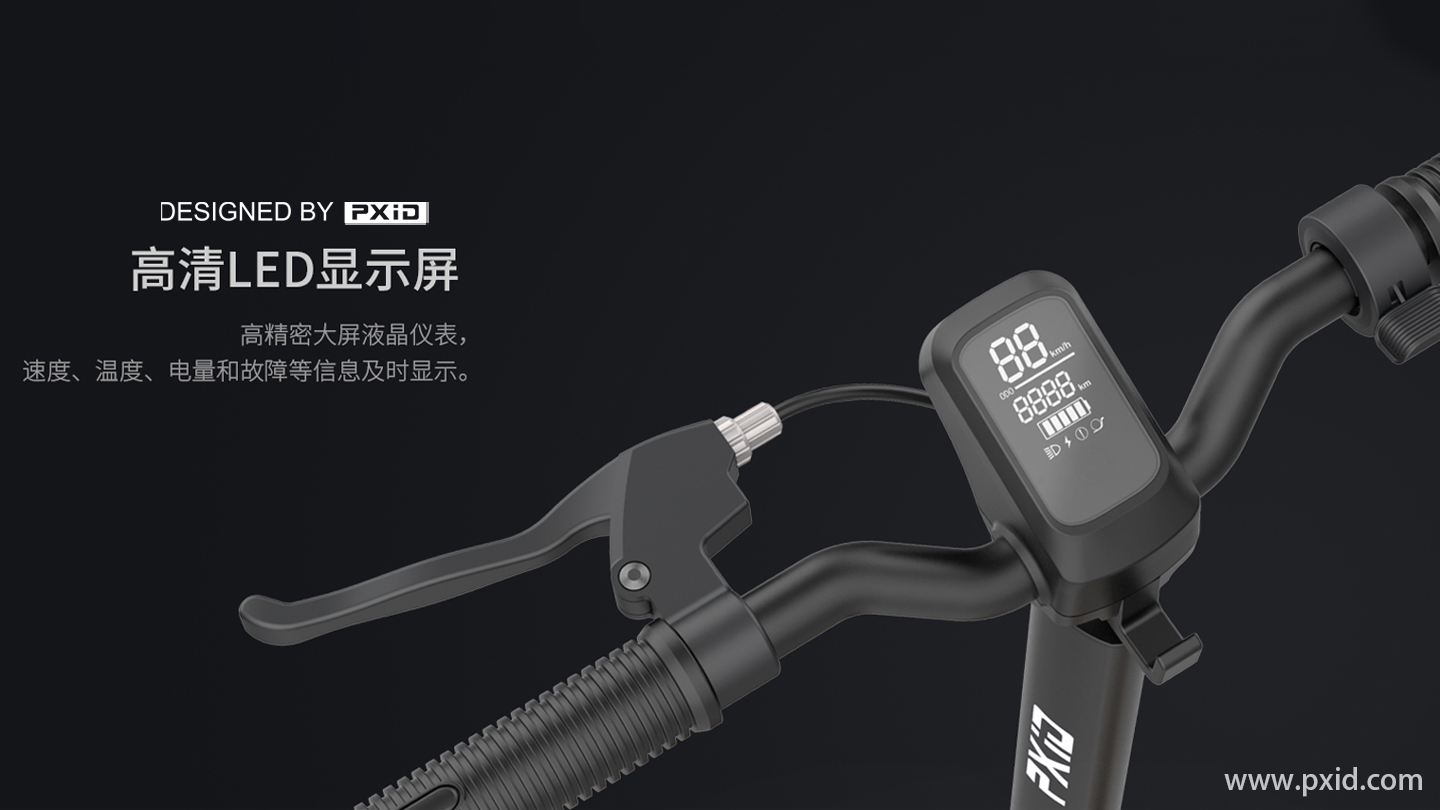 Scooter design，Design of electric scooter，Electric vehicle design，Design of transportation tools，pxid，Product oriented industrial design，
