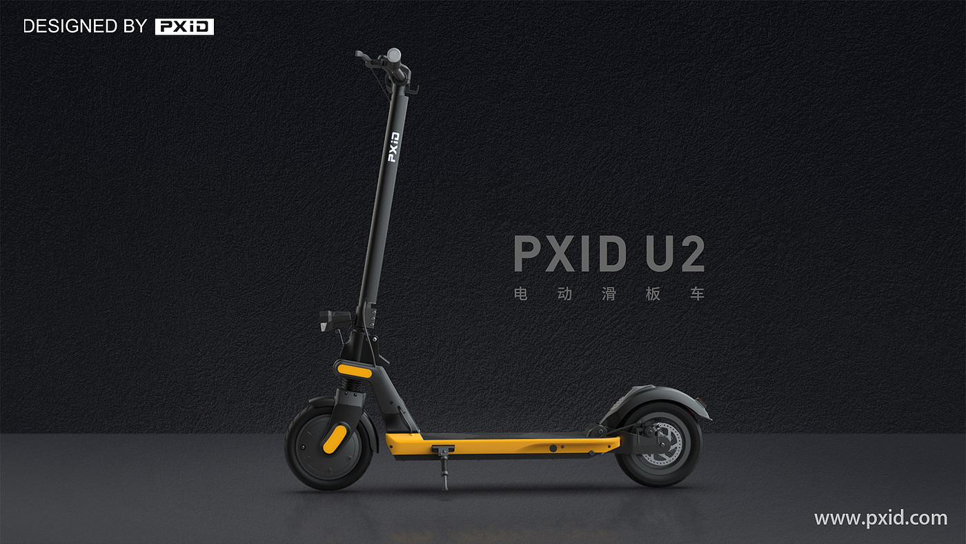 Scooter design，Design of electric scooter，Electric vehicle design，Design of transportation tools，pxid，Product oriented industrial design，