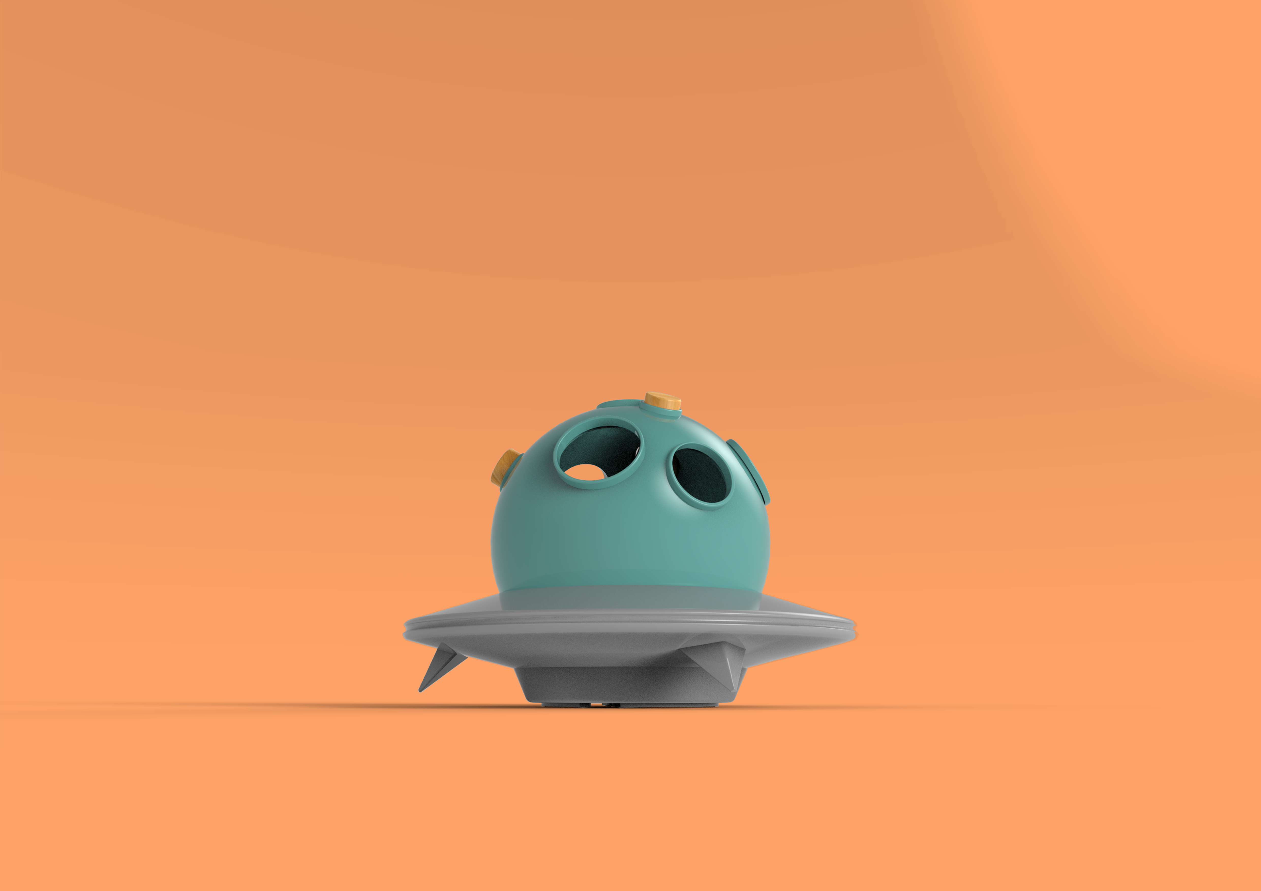 pen container，Learning tools，Office appliances，Tabletop decoration，ufo，Alien planet，original，