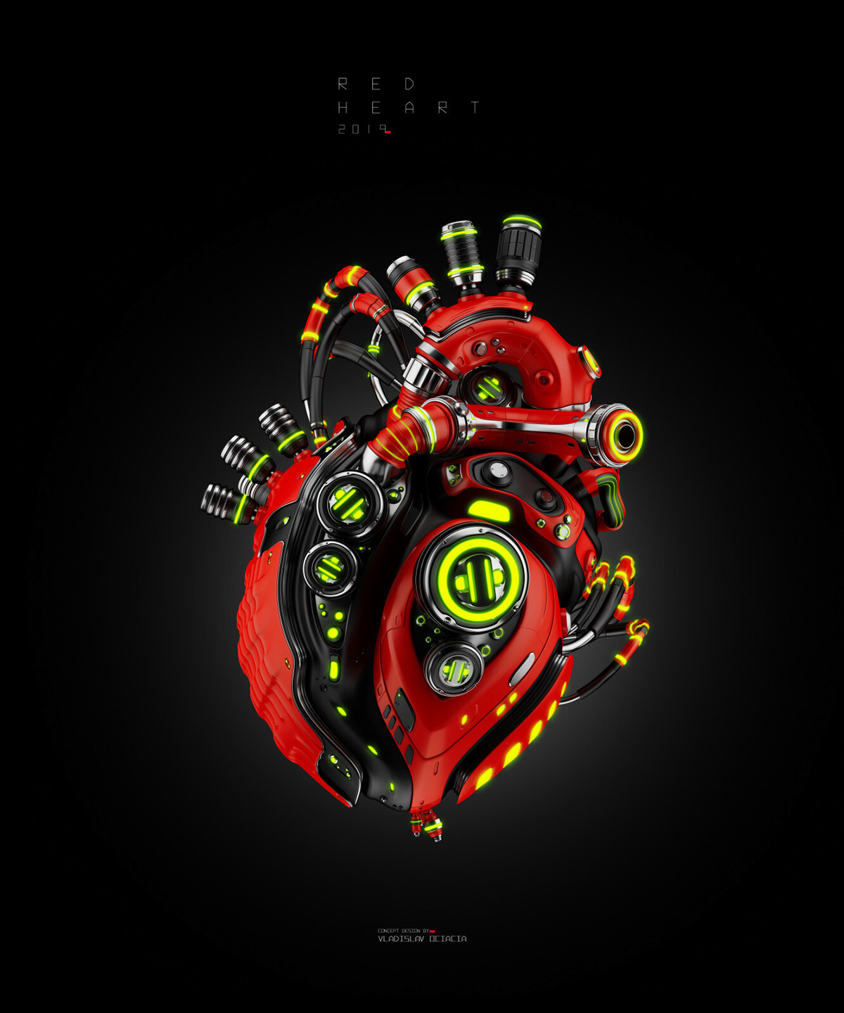 heart，machine，medical care，science fiction，Futurism，