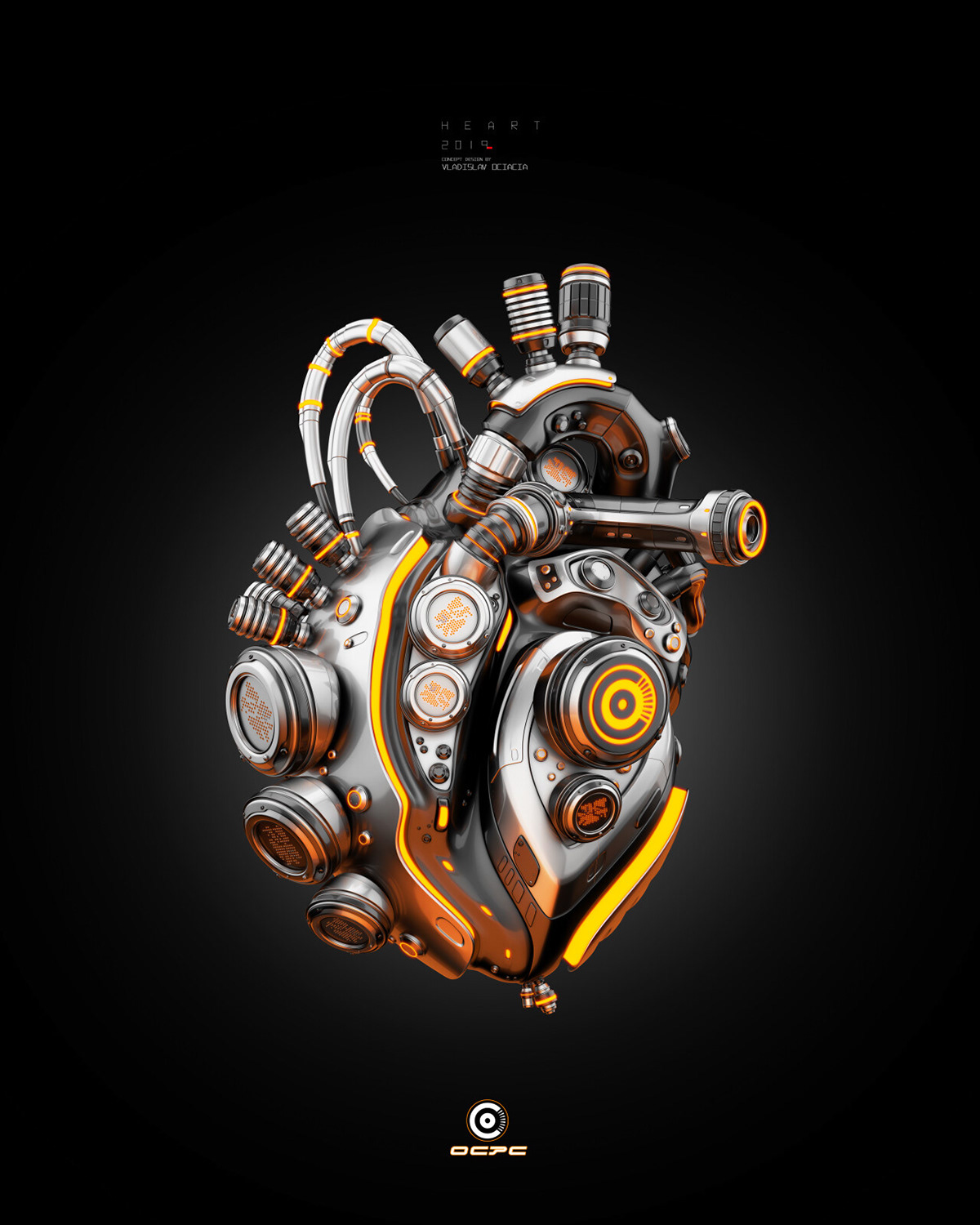 heart，machine，medical care，science fiction，Futurism，