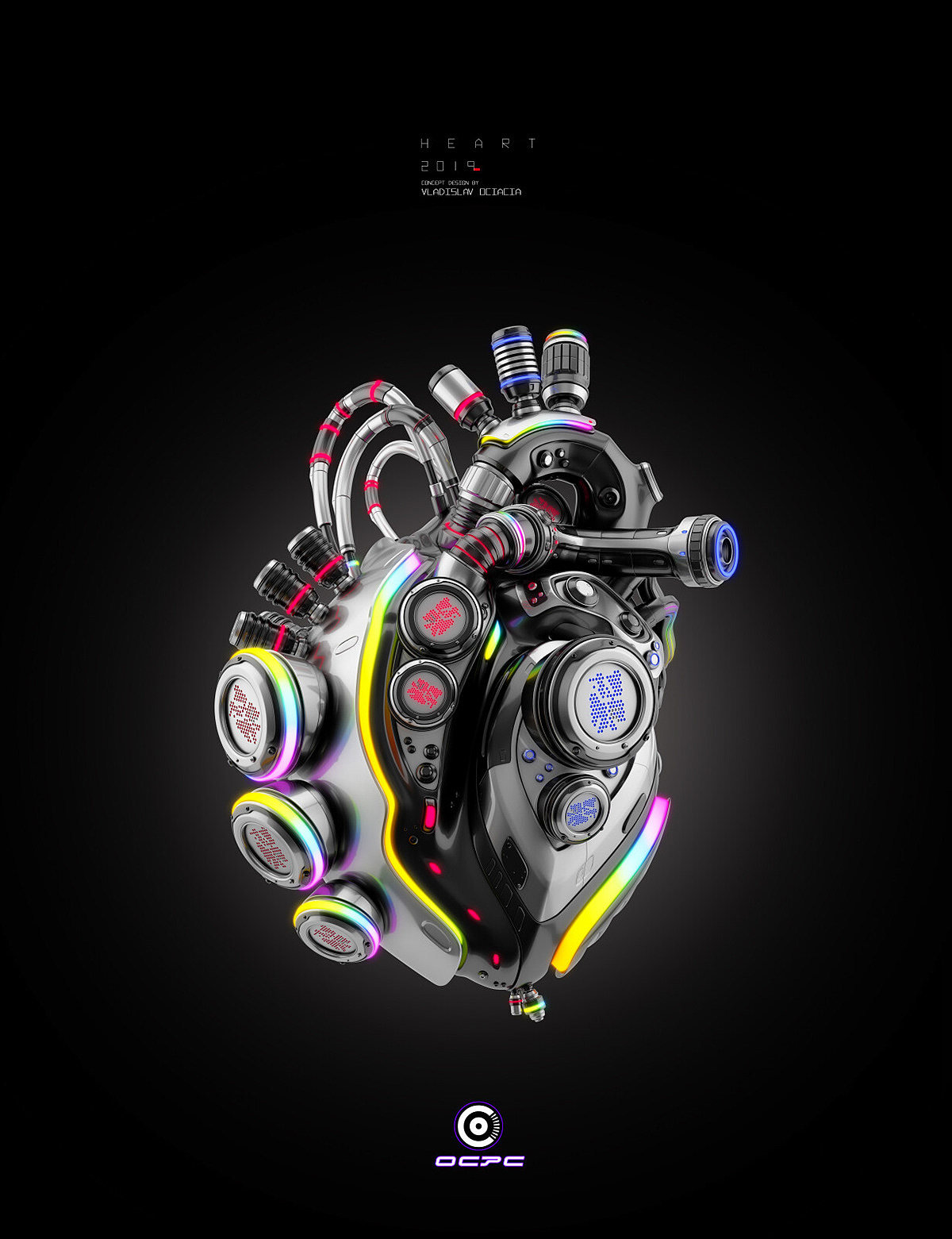 heart，machine，medical care，science fiction，Futurism，