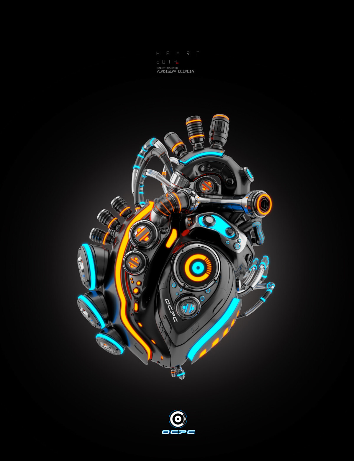 heart，machine，medical care，science fiction，Futurism，