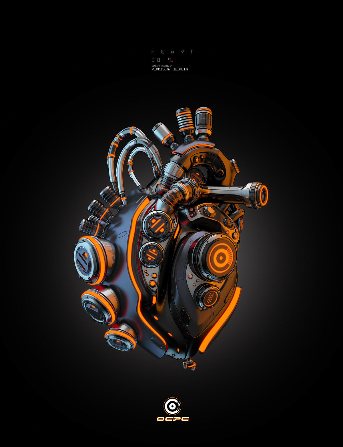 heart，machine，medical care，science fiction，Futurism，
