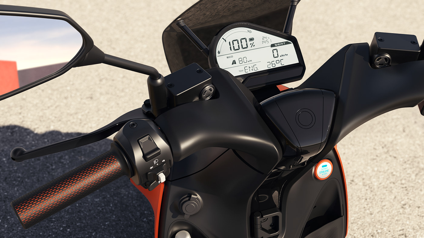 conceptual design，cgi，Electric scooter，motorcycle，