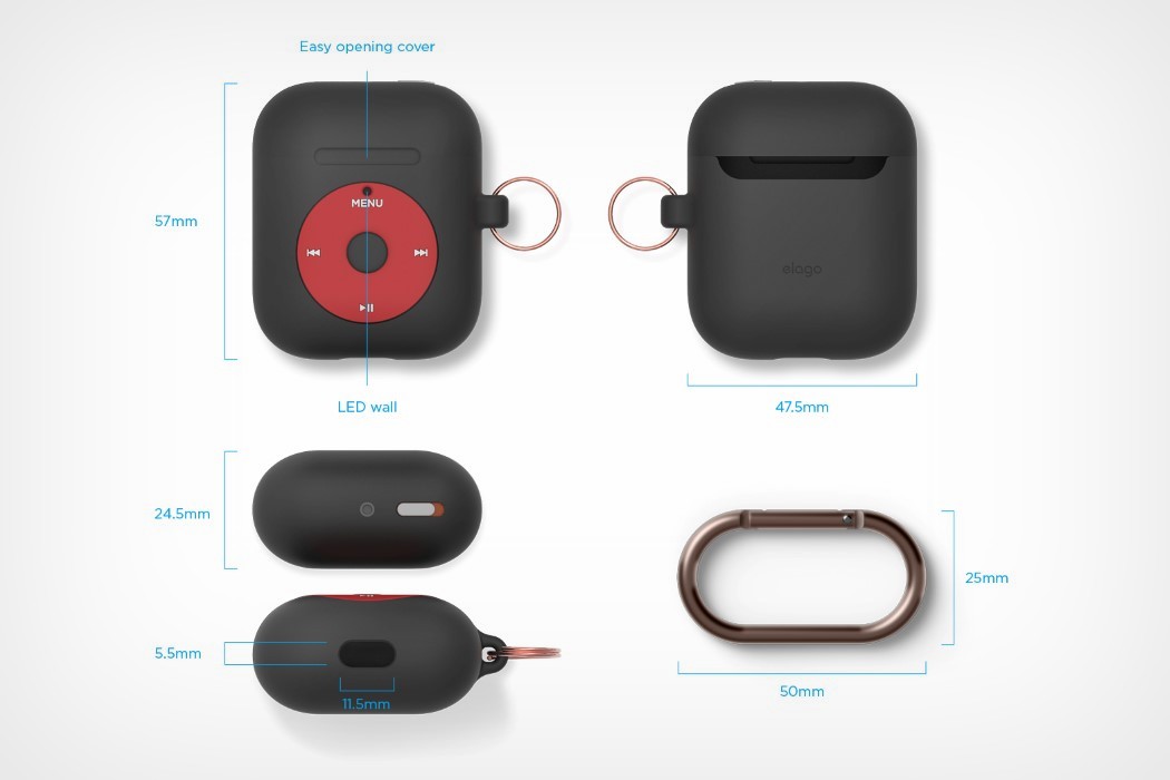 ipod，Aw6 airpods protective sleeve，Clip clip，