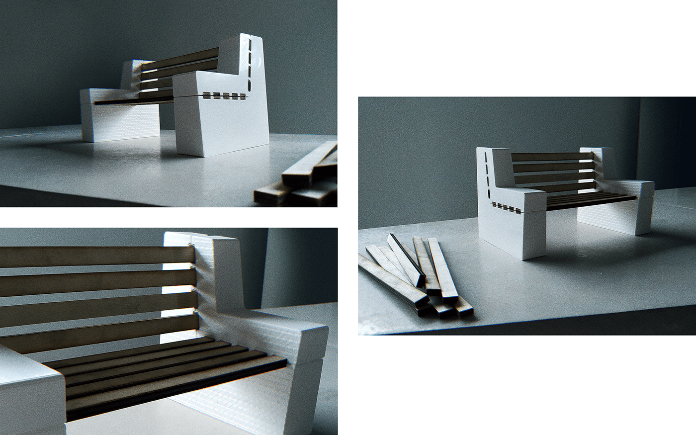 concrete，Outdoor bench，View，