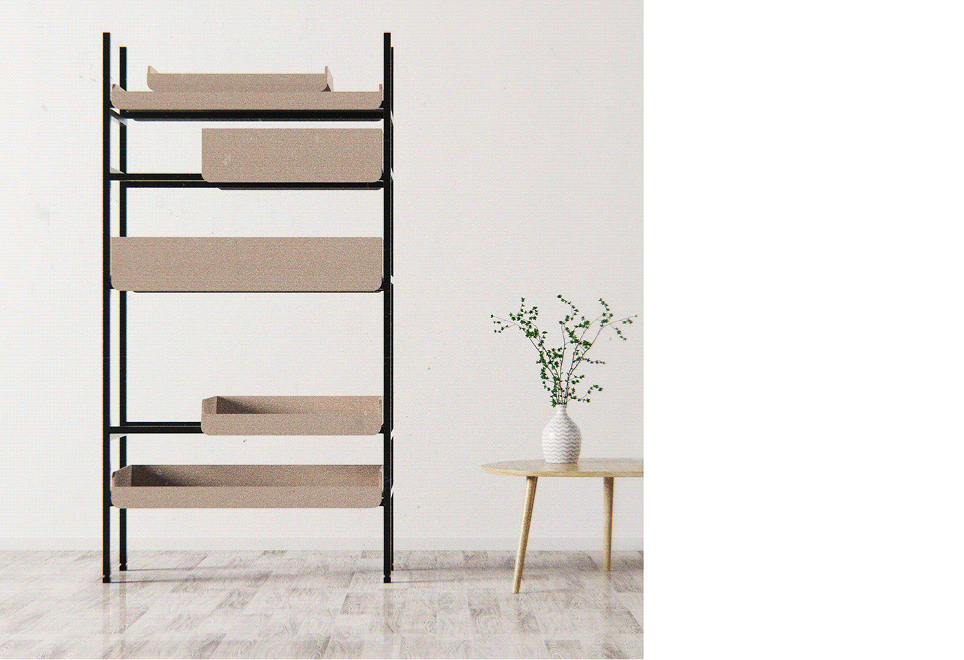 goods shelves，apartment，furniture design ，
