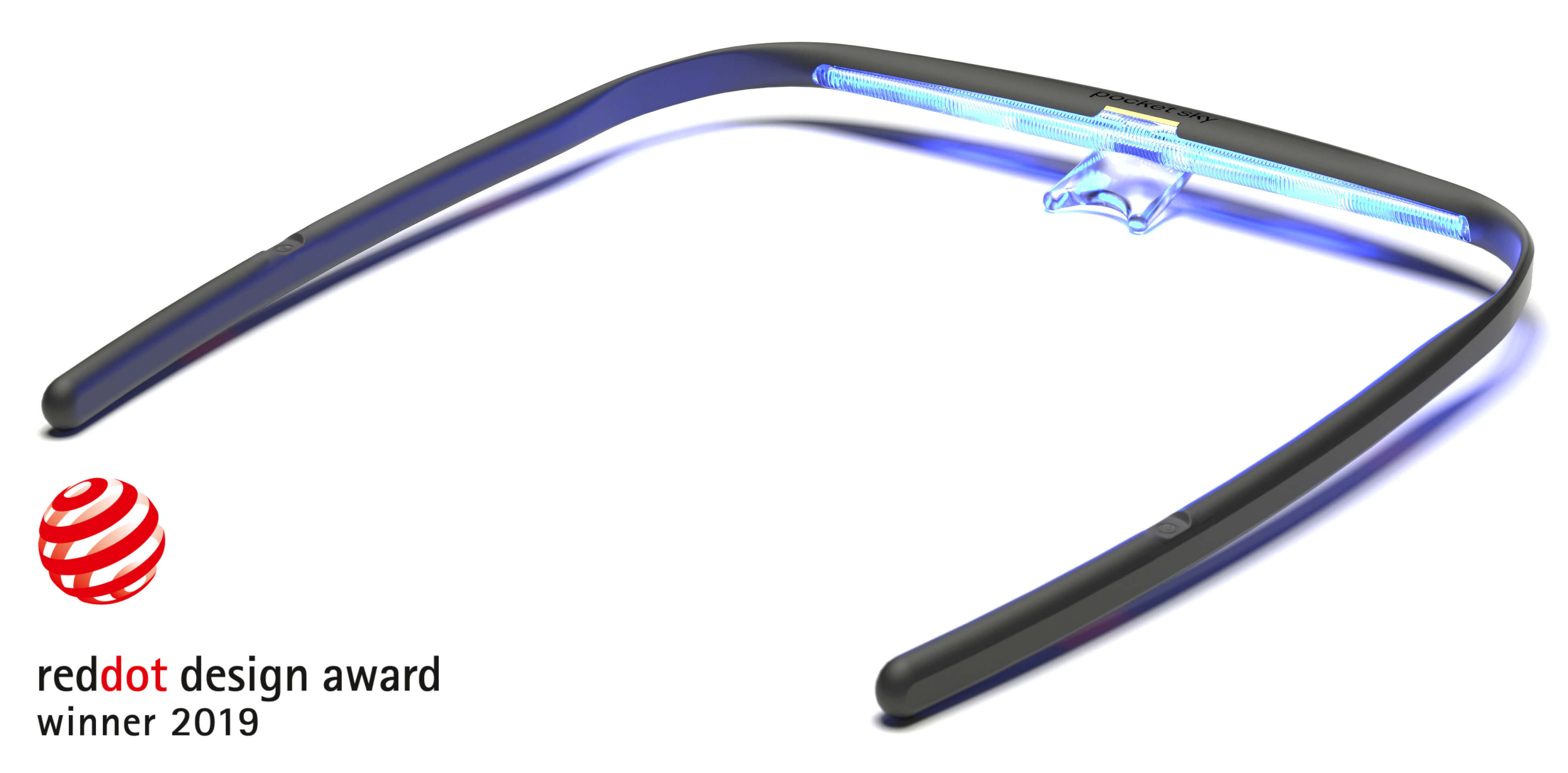 glasses，Pocket Sky，2019 red dot product design award，wearable devices ，