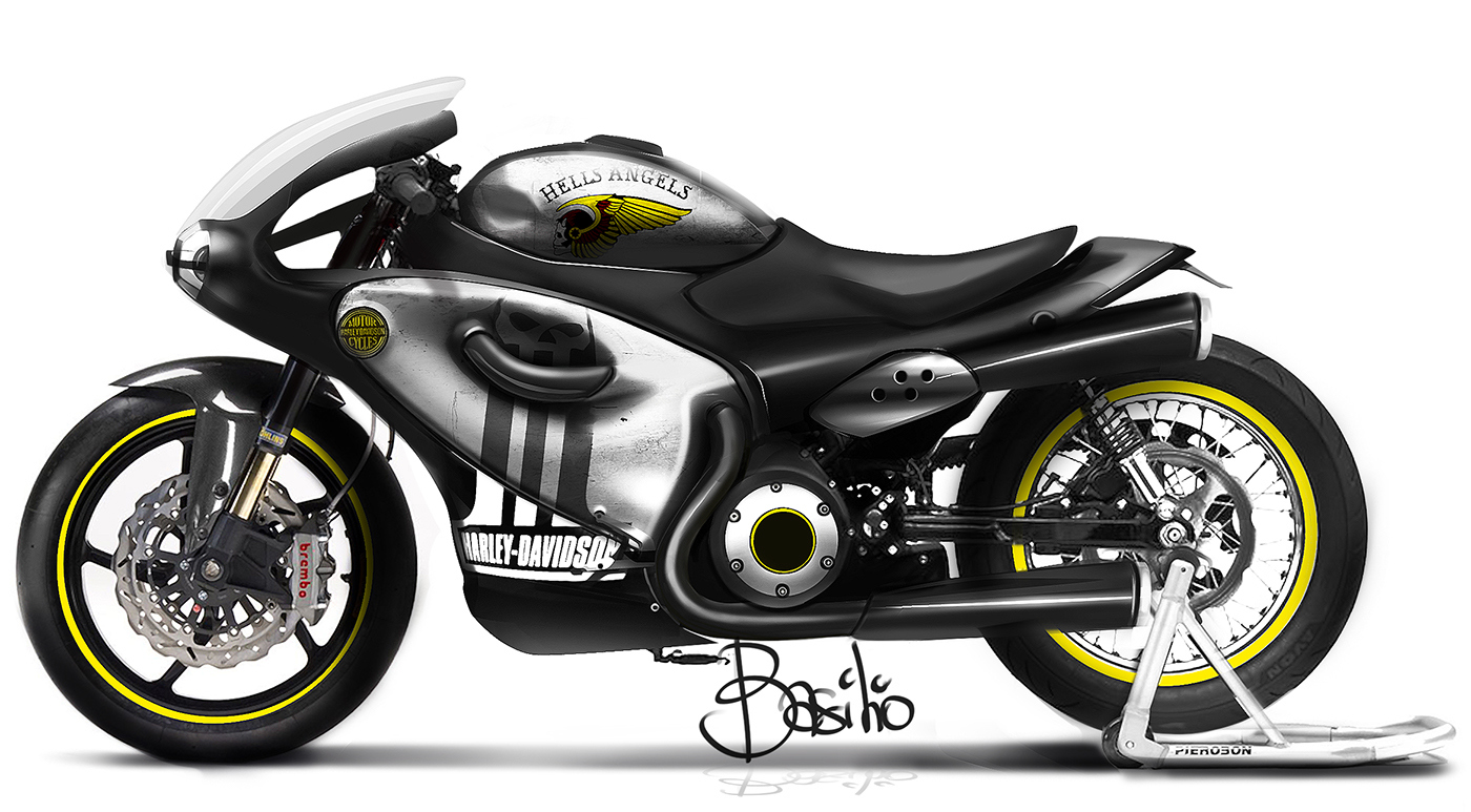 motorcycle，locomotive，Hand drawn，design sketch，bmw，Ducati，