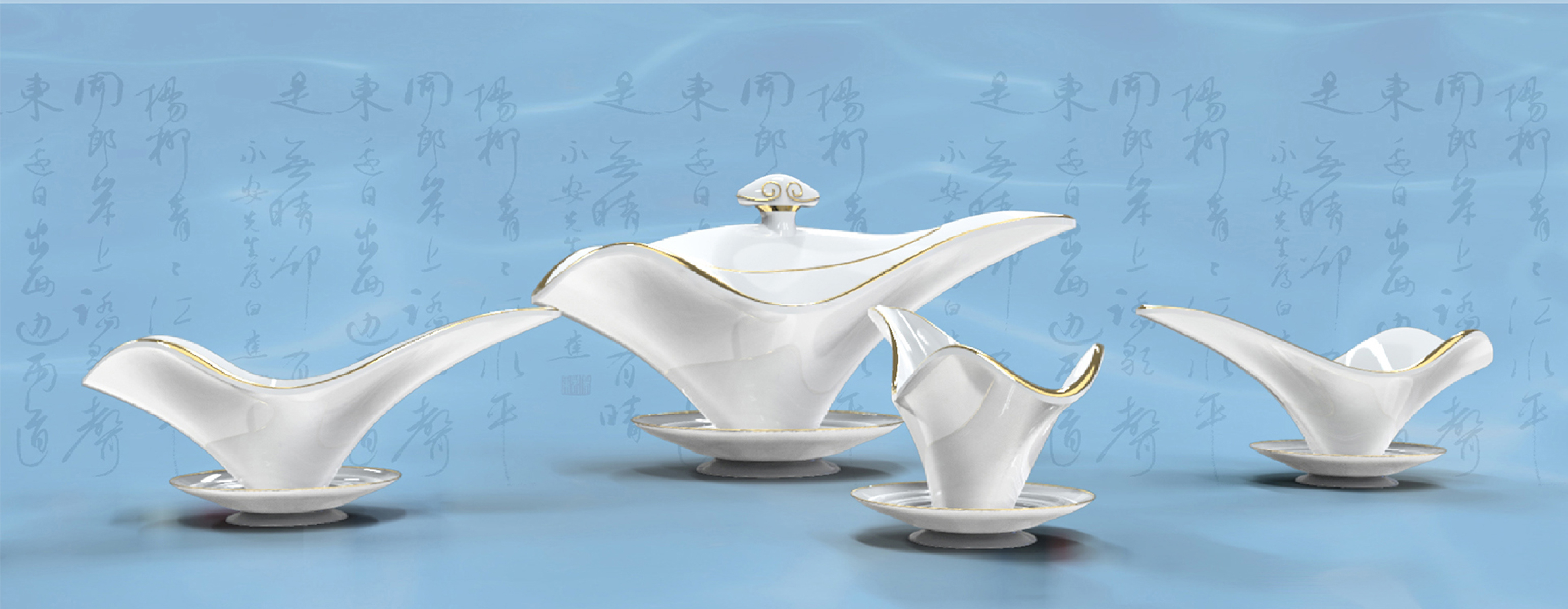 Cultural creation，Creative tea set，